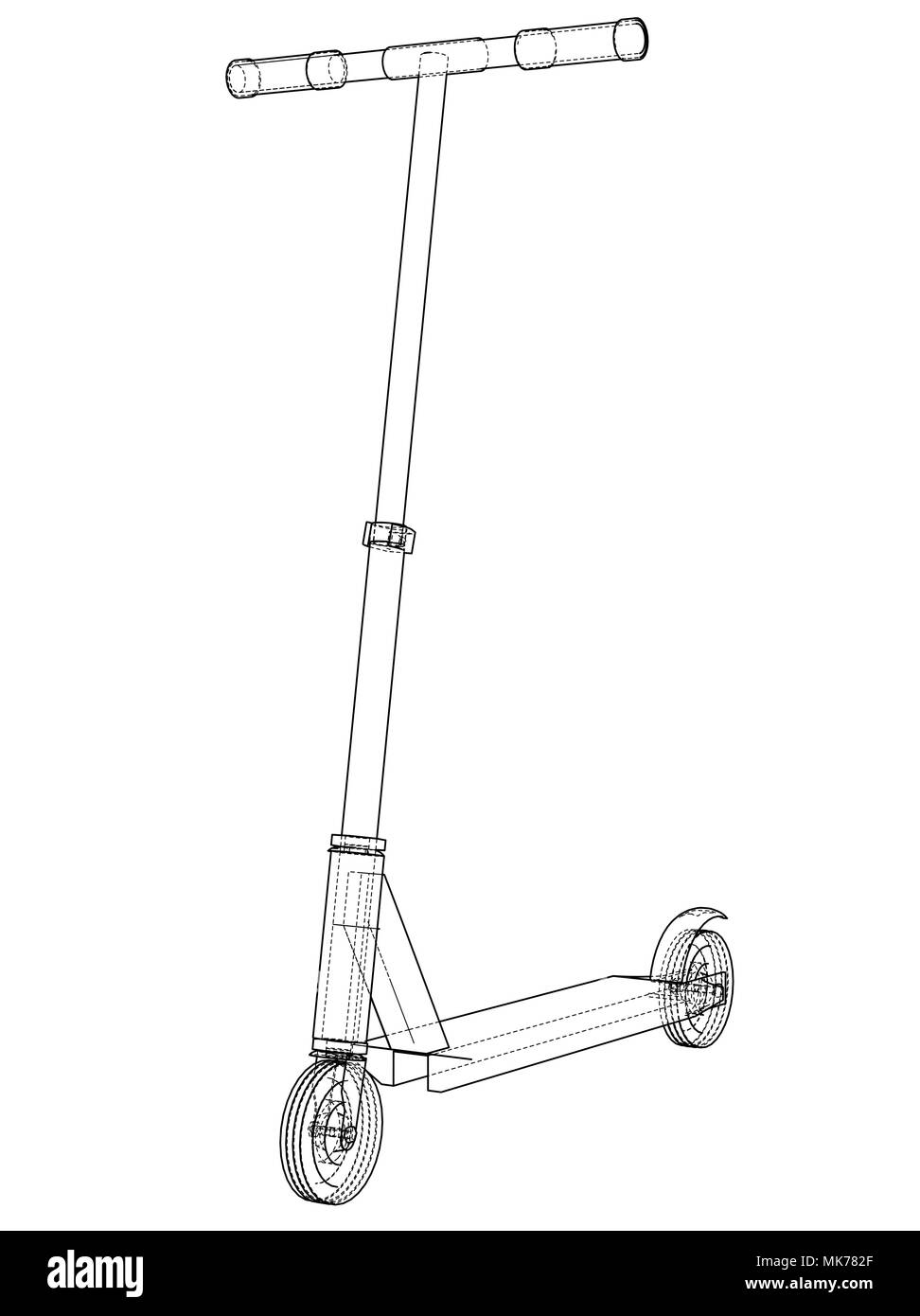 Kick scooter outline. Vector Stock Vector Image & Art Alamy