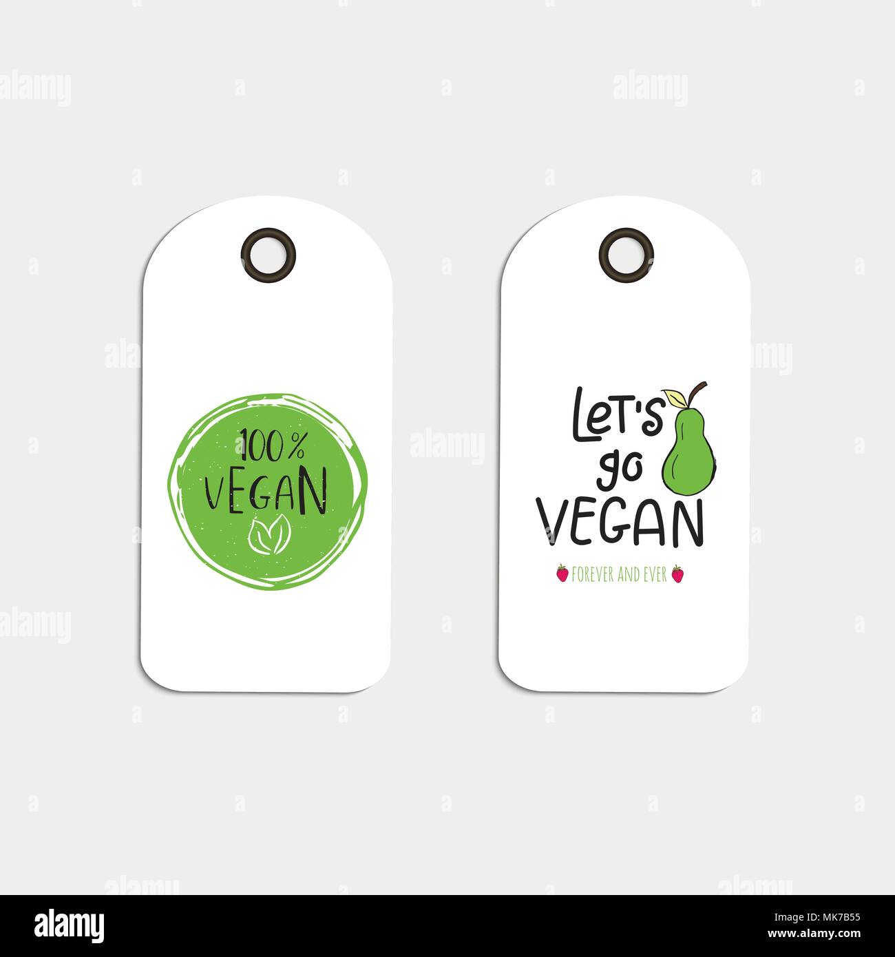Set of Vector eco badge or tag, bio green logo. Vegan sign for cafe ...