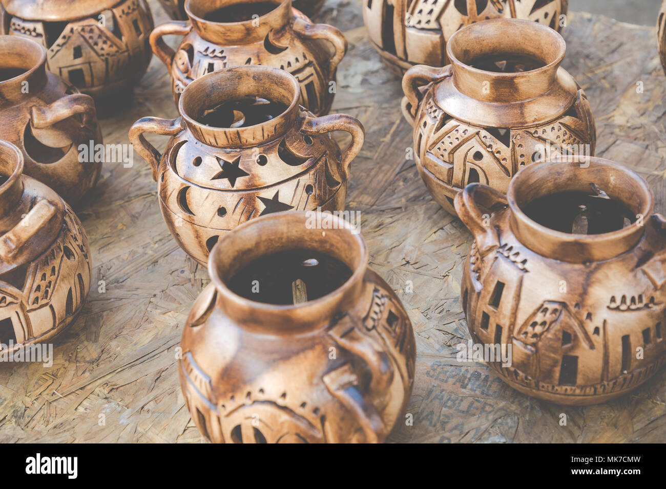 Wooden souvenir from Colonia del Sacramento, Uruguay. Stock Photo