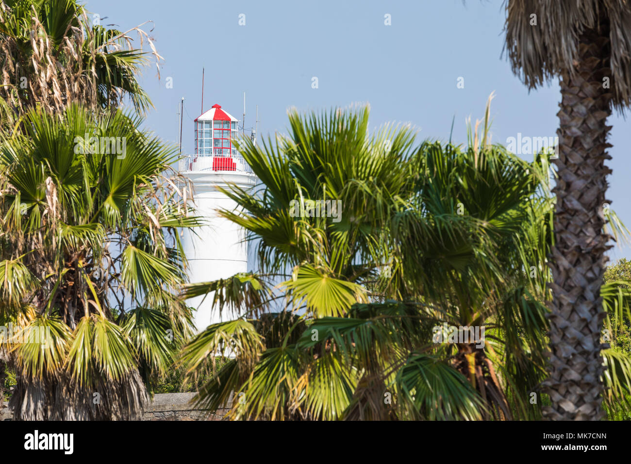 Lighthouse of historic neighborhood in Colonia del Sacramento, Uruguay ...