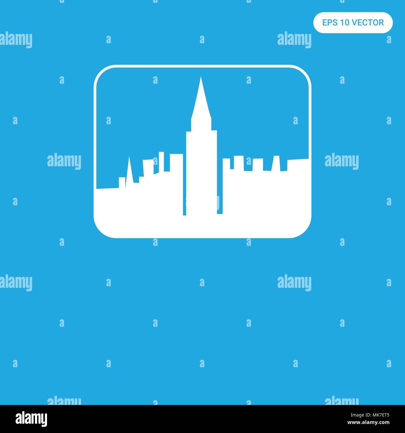 vector icon isolated on blue background, sign and symbol Stock Vector ...