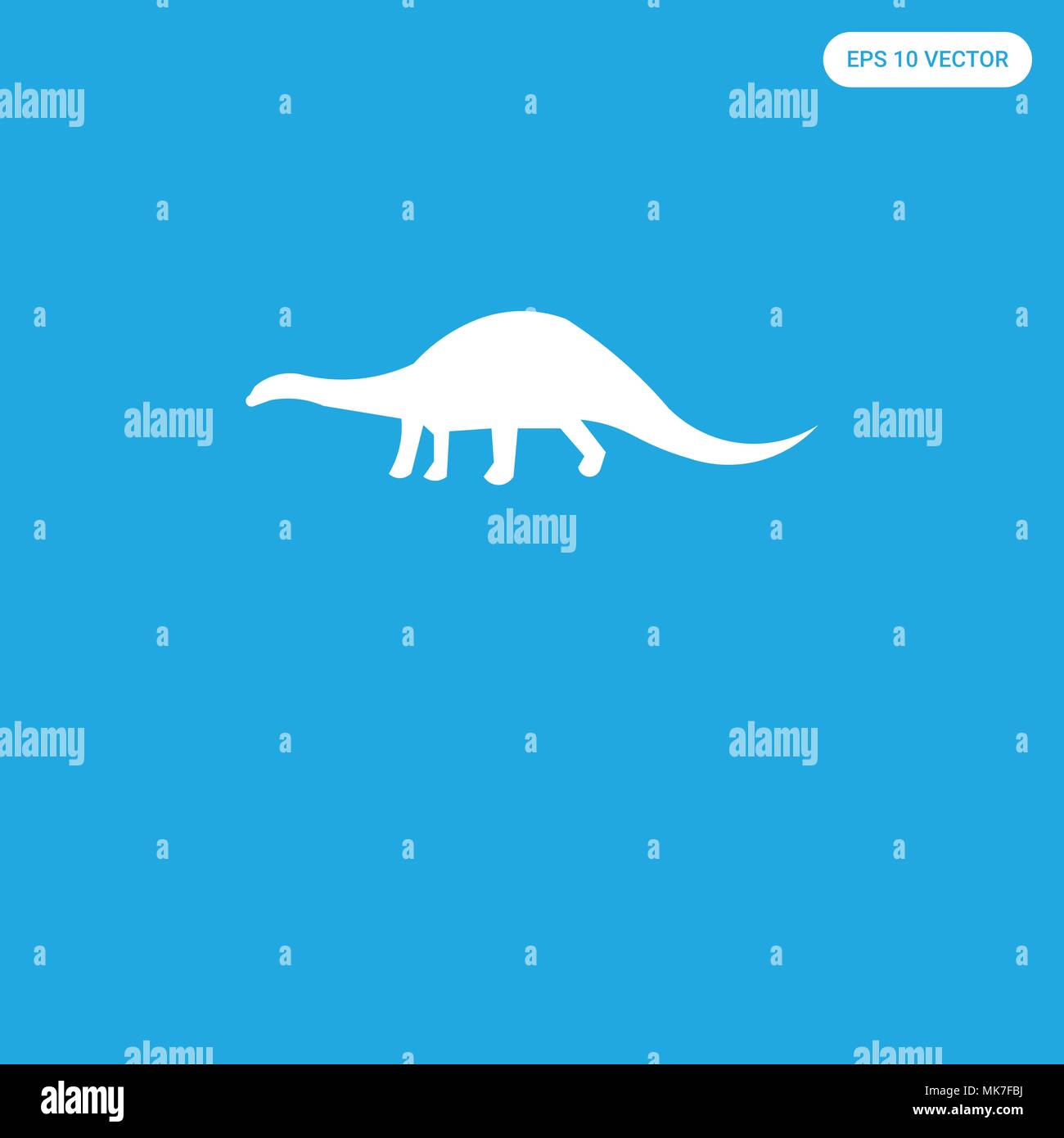 vector icon isolated on blue background, sign and symbol Stock Vector