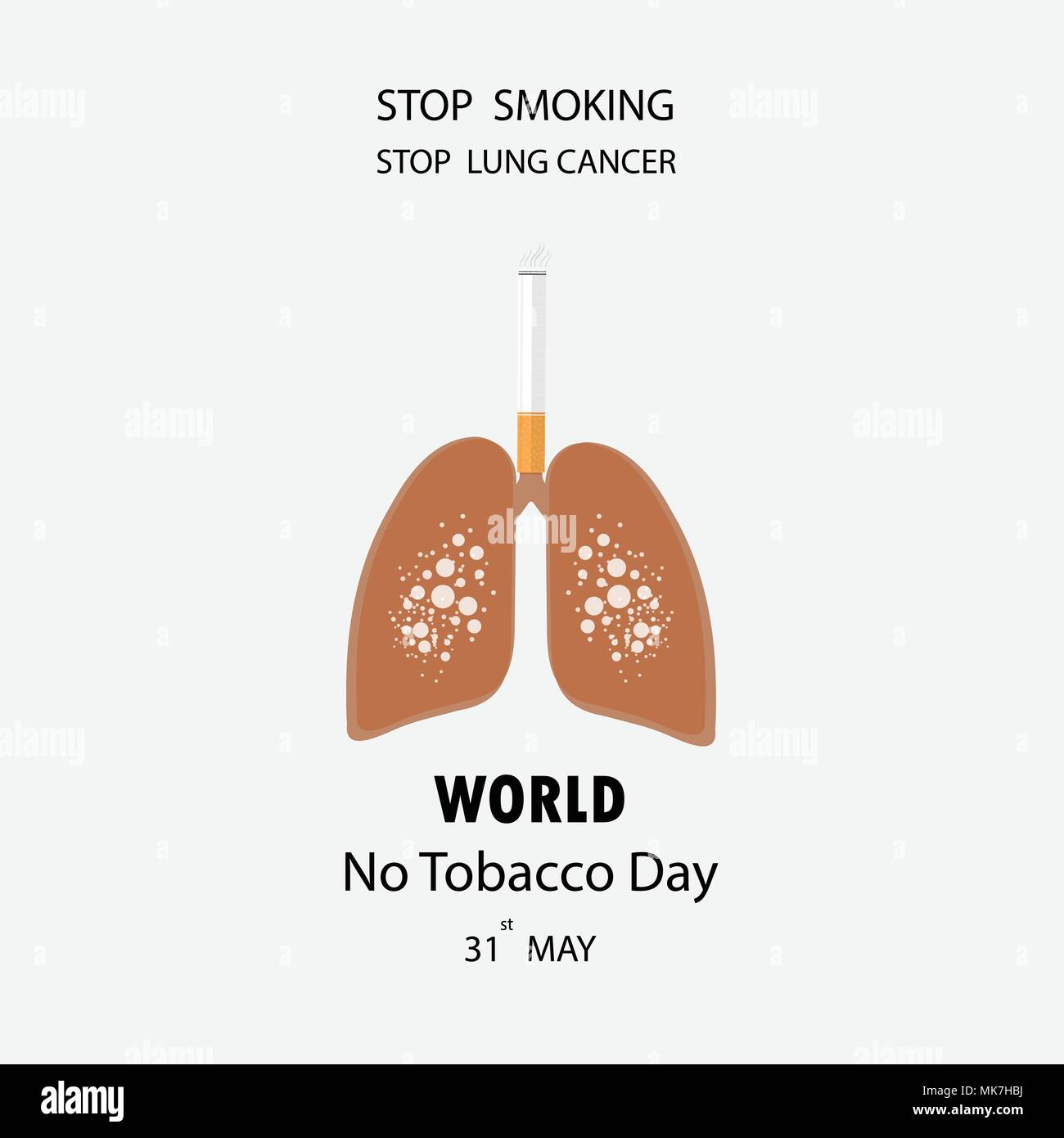 Lung And Cigarette Icon With Stop Smoking Vector Logo Design Template May 31st World No Tobacco Day Concept No Smoking Day No Tobacco Day Awareness Id Stock Vector Image Art Alamy