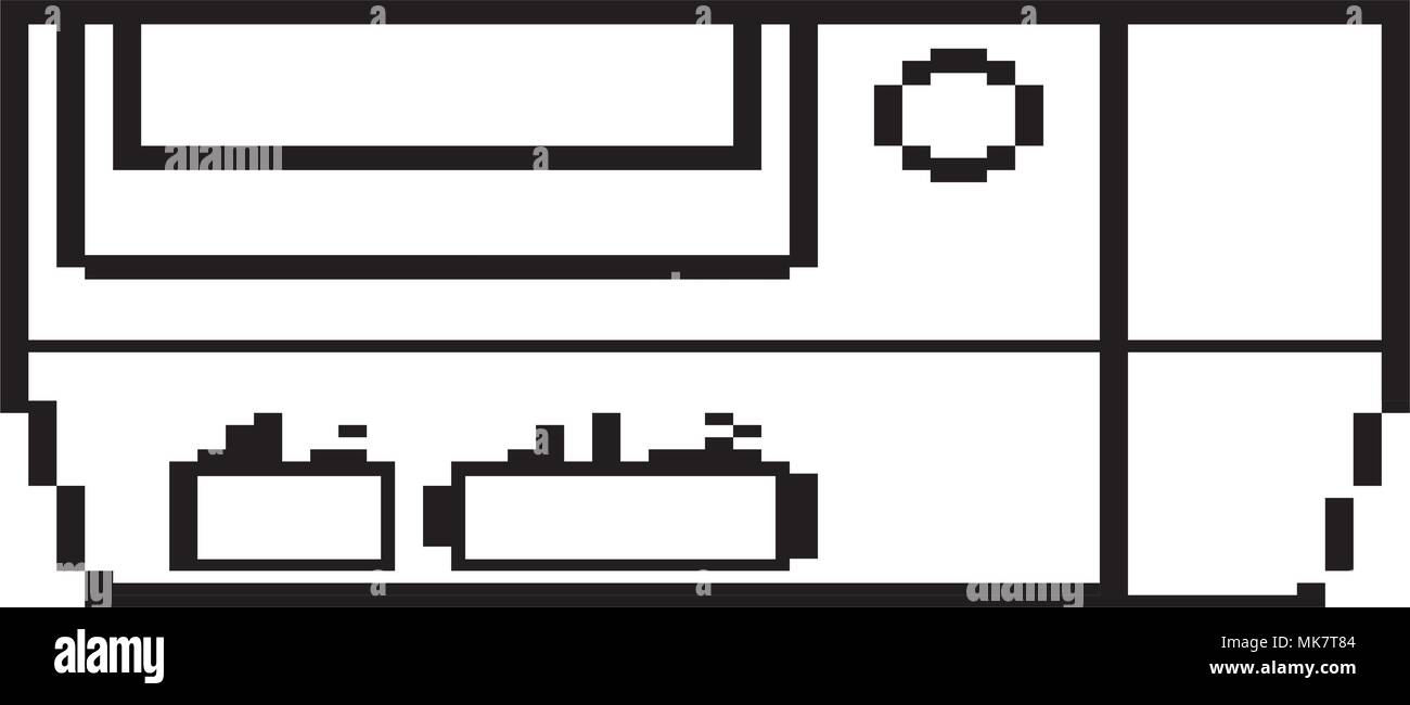 grunge pixel videogame digital simulator technology Stock Vector Image ...