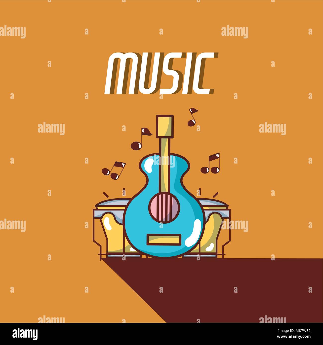 Imprimir music instrument Stock Vector