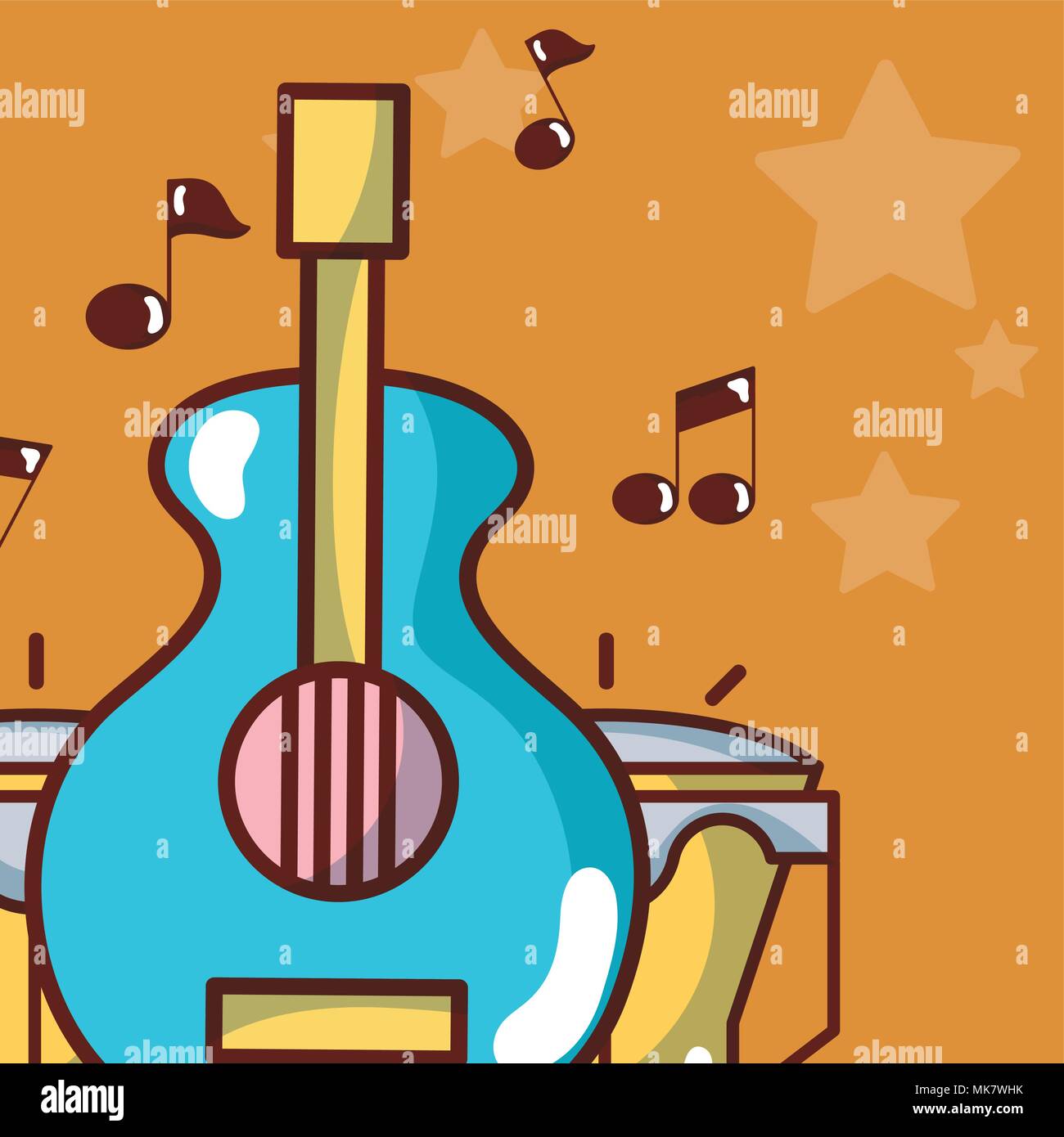 Imprimir music instrument Stock Vector