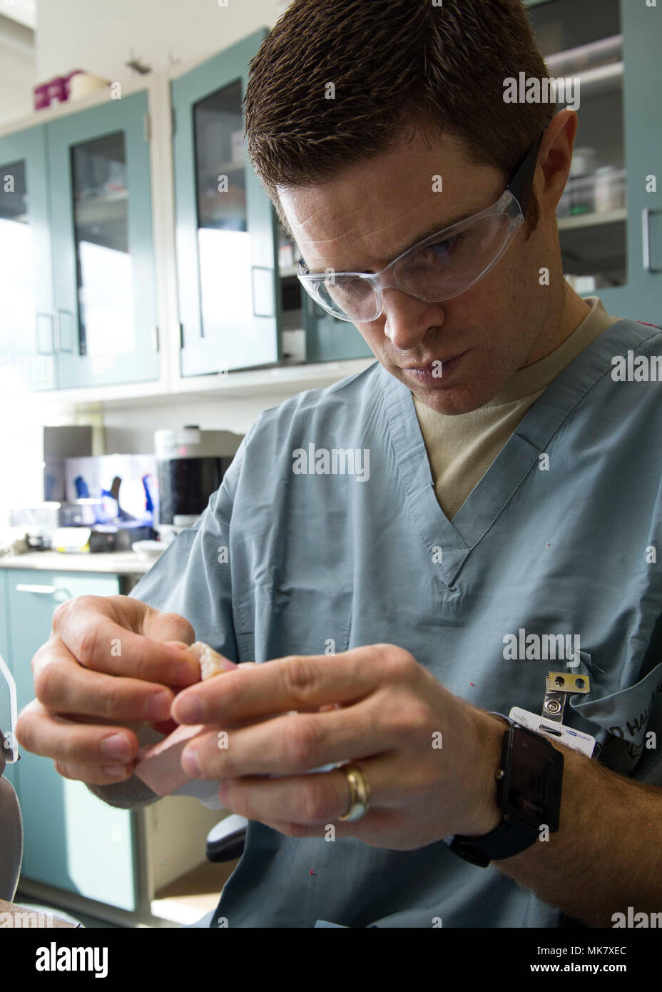 Maj. Matt Checketts, 96th Dental Squadron assistant laboratory flight