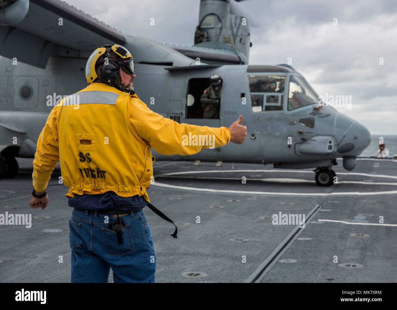 Bob Duke the Chief-mate aboard the Aviation Logistics Support Ship (T ...
