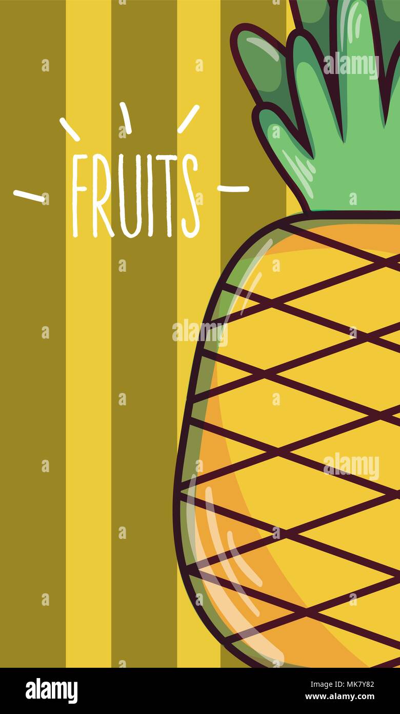 Pineapple fruits cartoon Stock Vector Image & Art - Alamy
