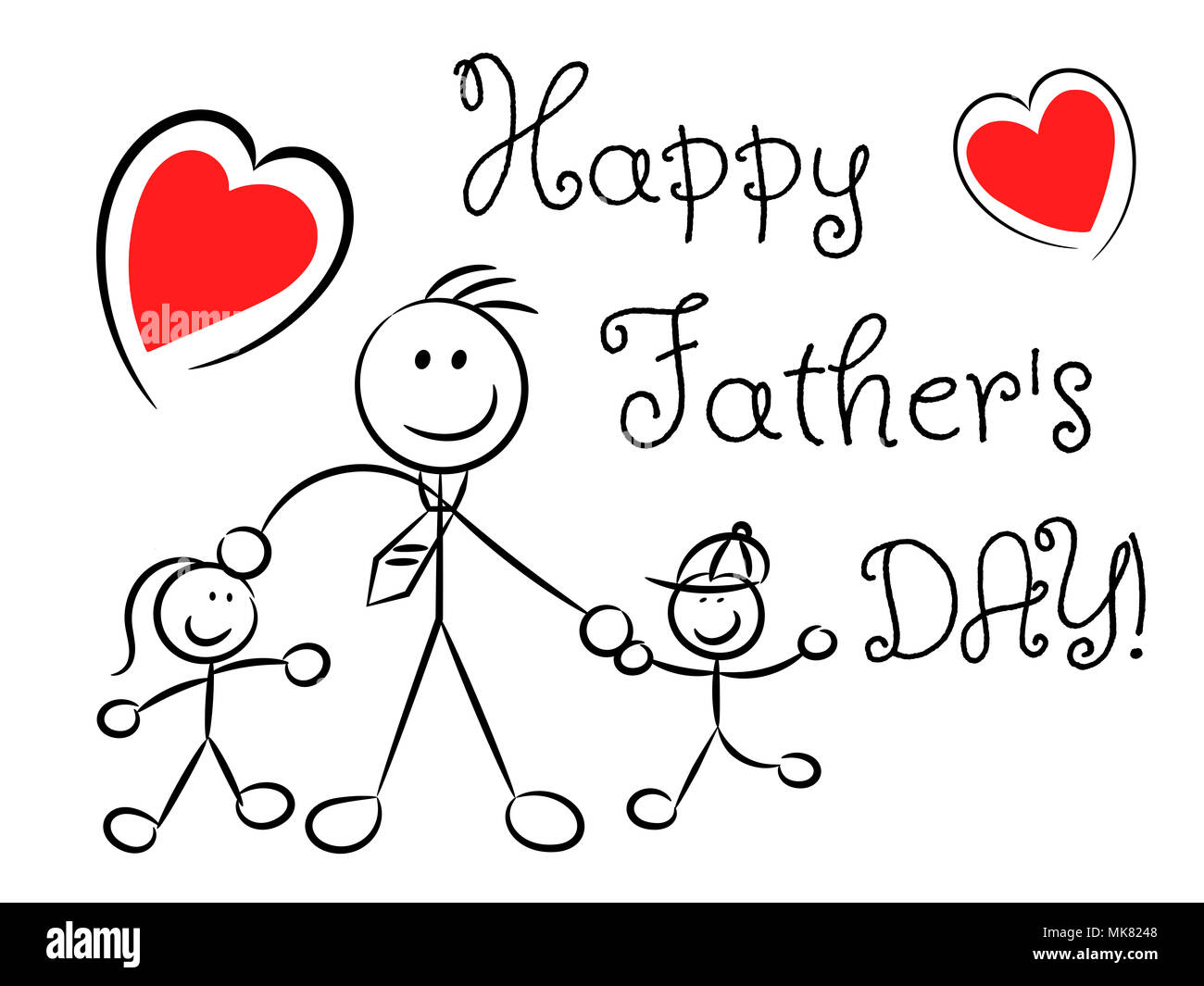 Kids happy fathers day drawing hi-res stock photography and images - Alamy