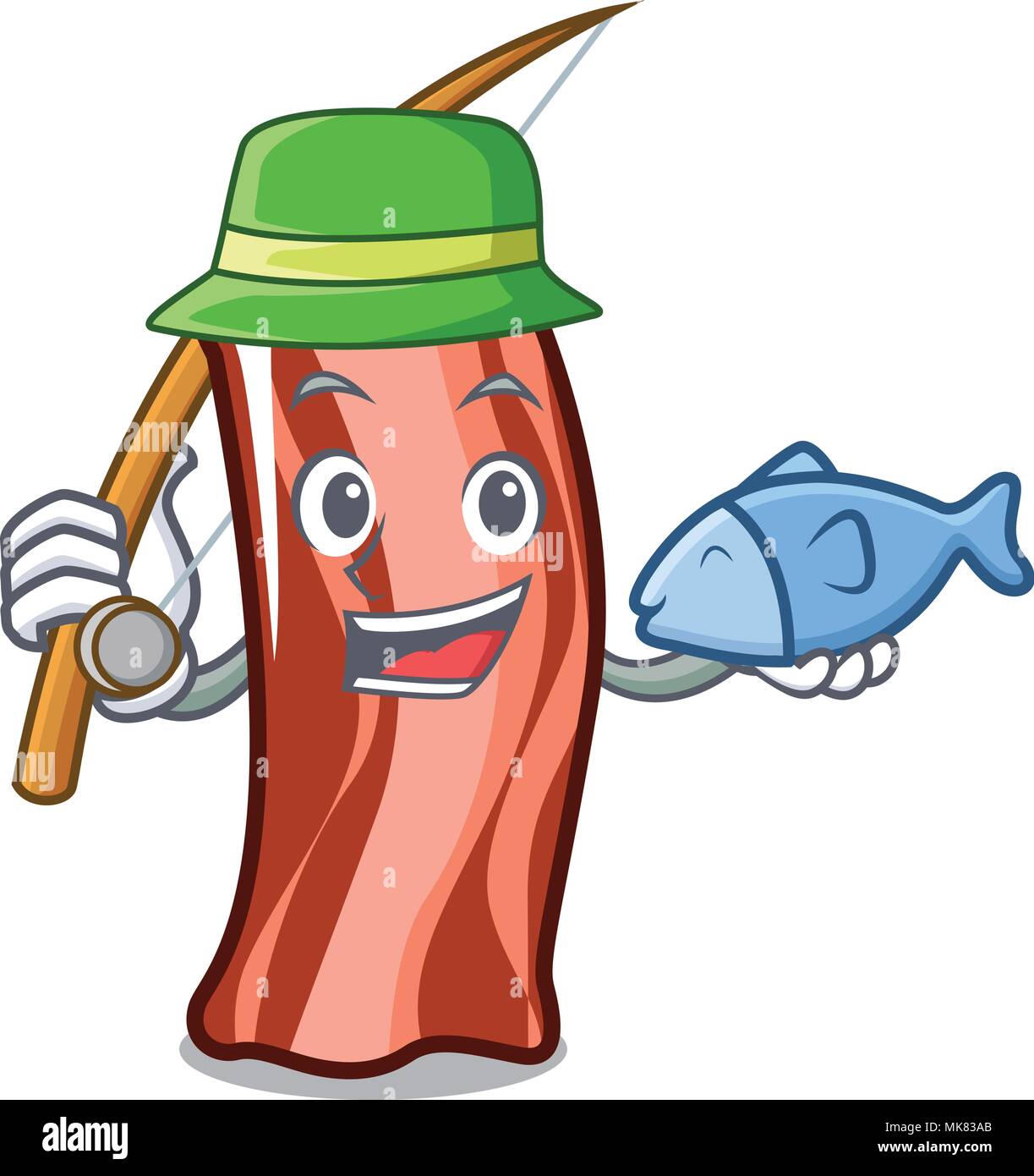 Cartoon Rib Man Fishing ribs mascot cartoon style Stock Vector Image & Art - Alamy