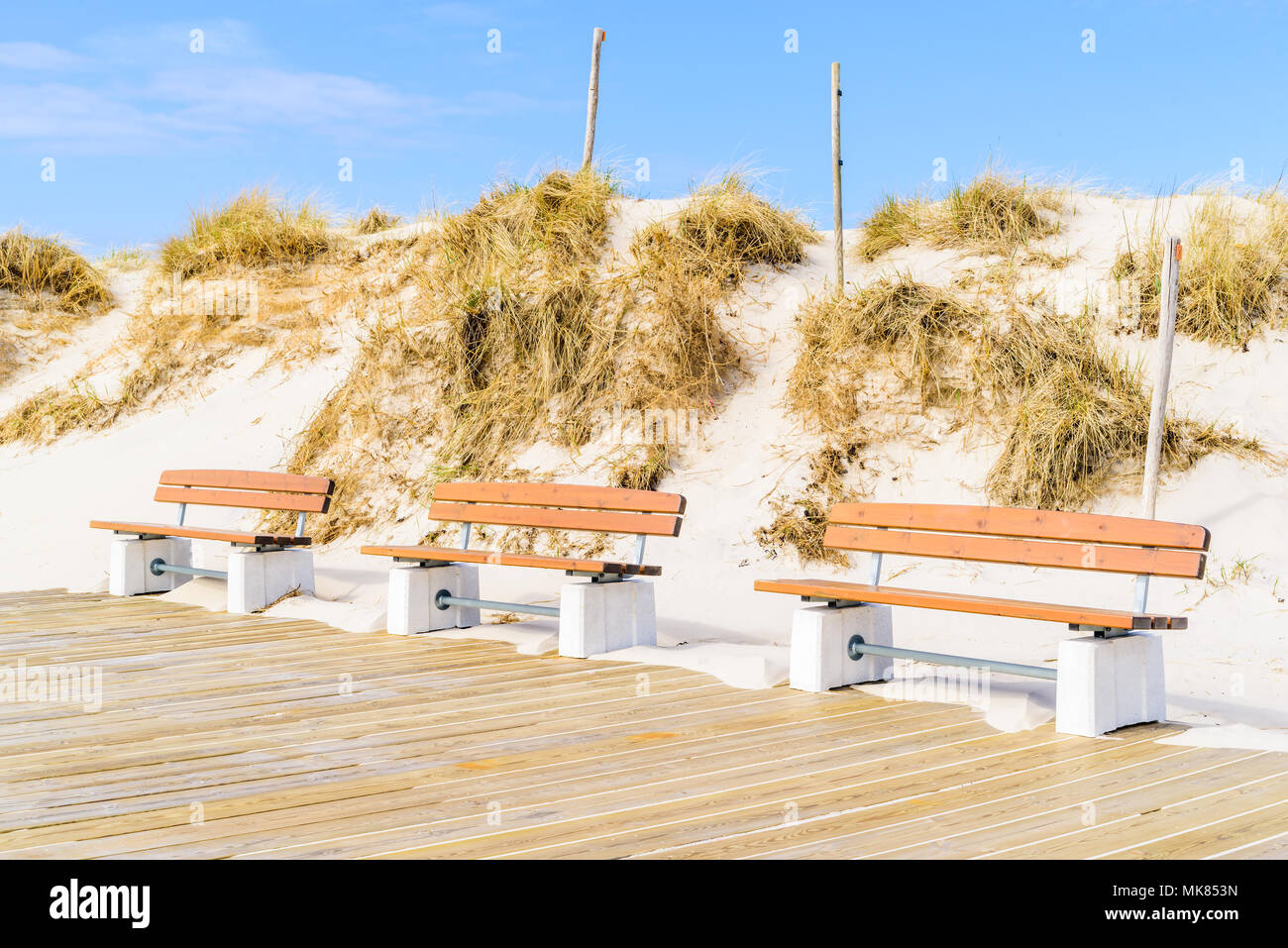 Three empty benches hi-res stock photography and images - Alamy