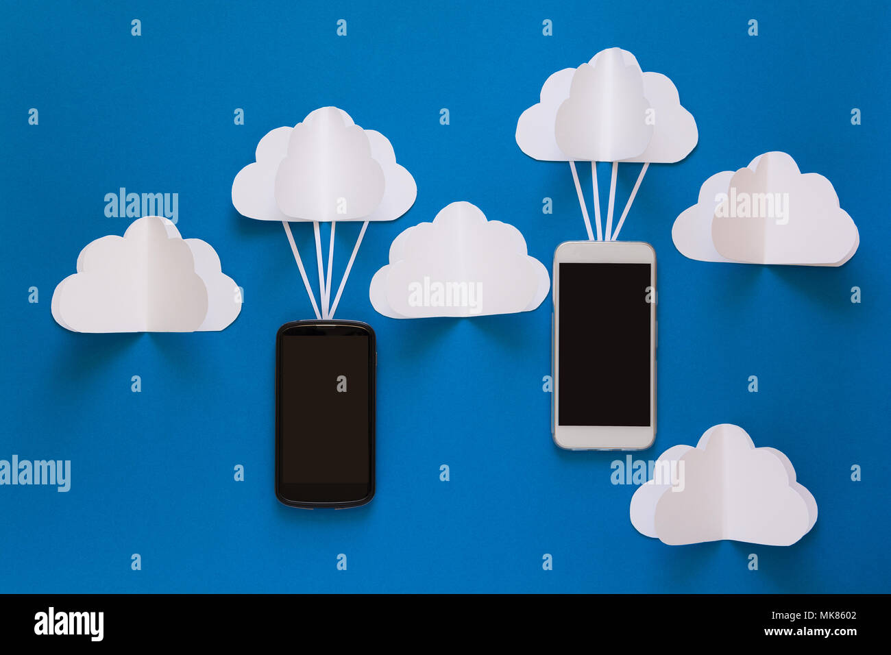 Network connection and cloud storage technology concept. Data