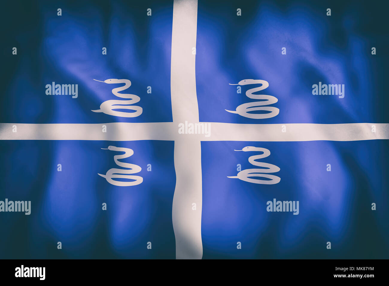 3d rendering of an old Martinique flag waving Stock Photo Alamy