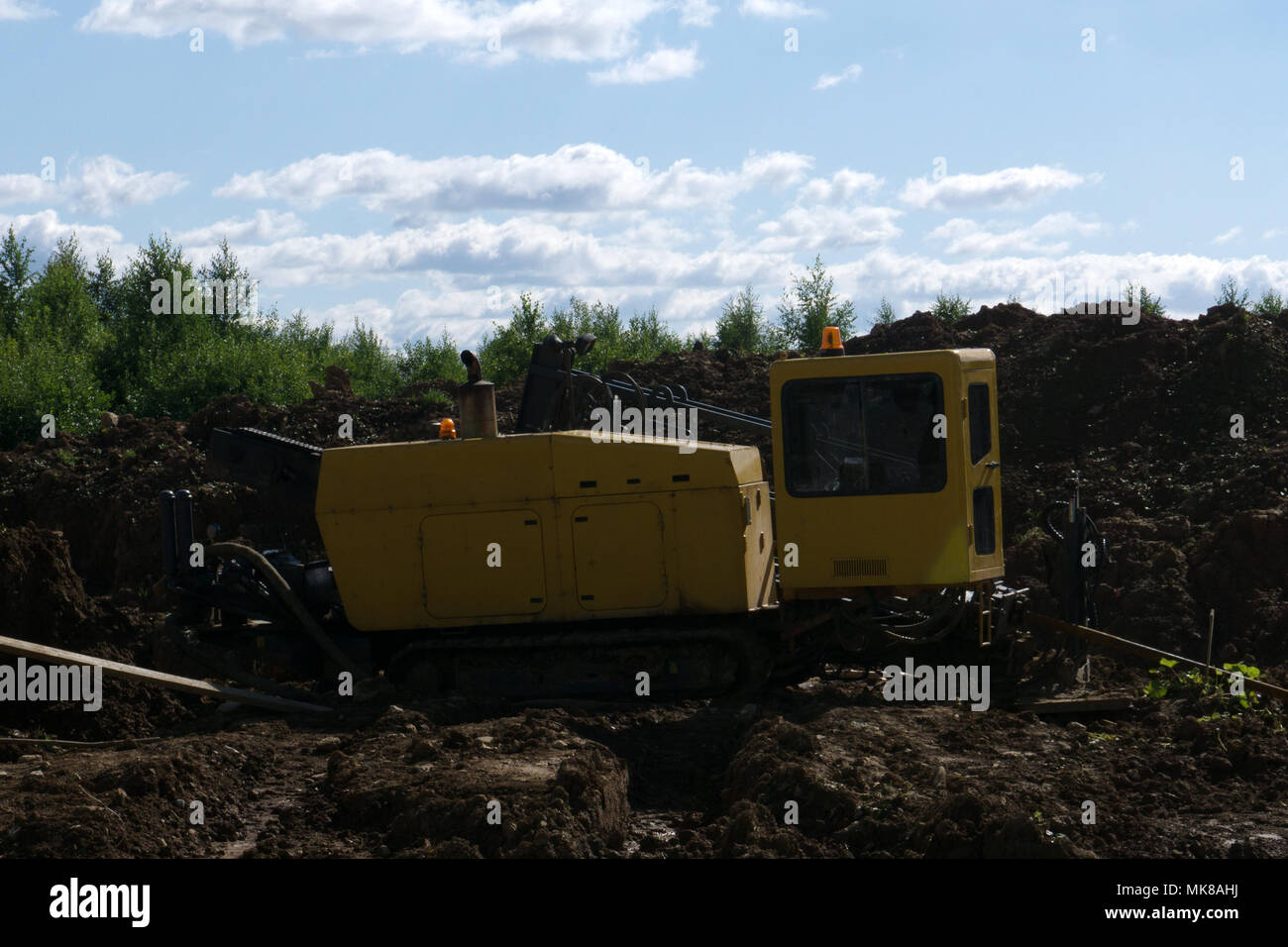 Horizontal direct drilling machine industry engineering mill Stock