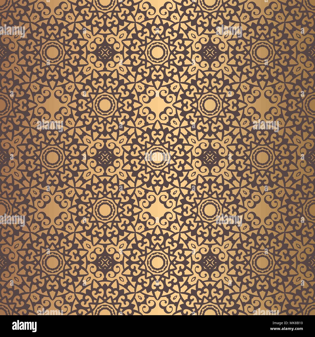 Golden Arabesque Pattern Stock Vector Image & Art - Alamy