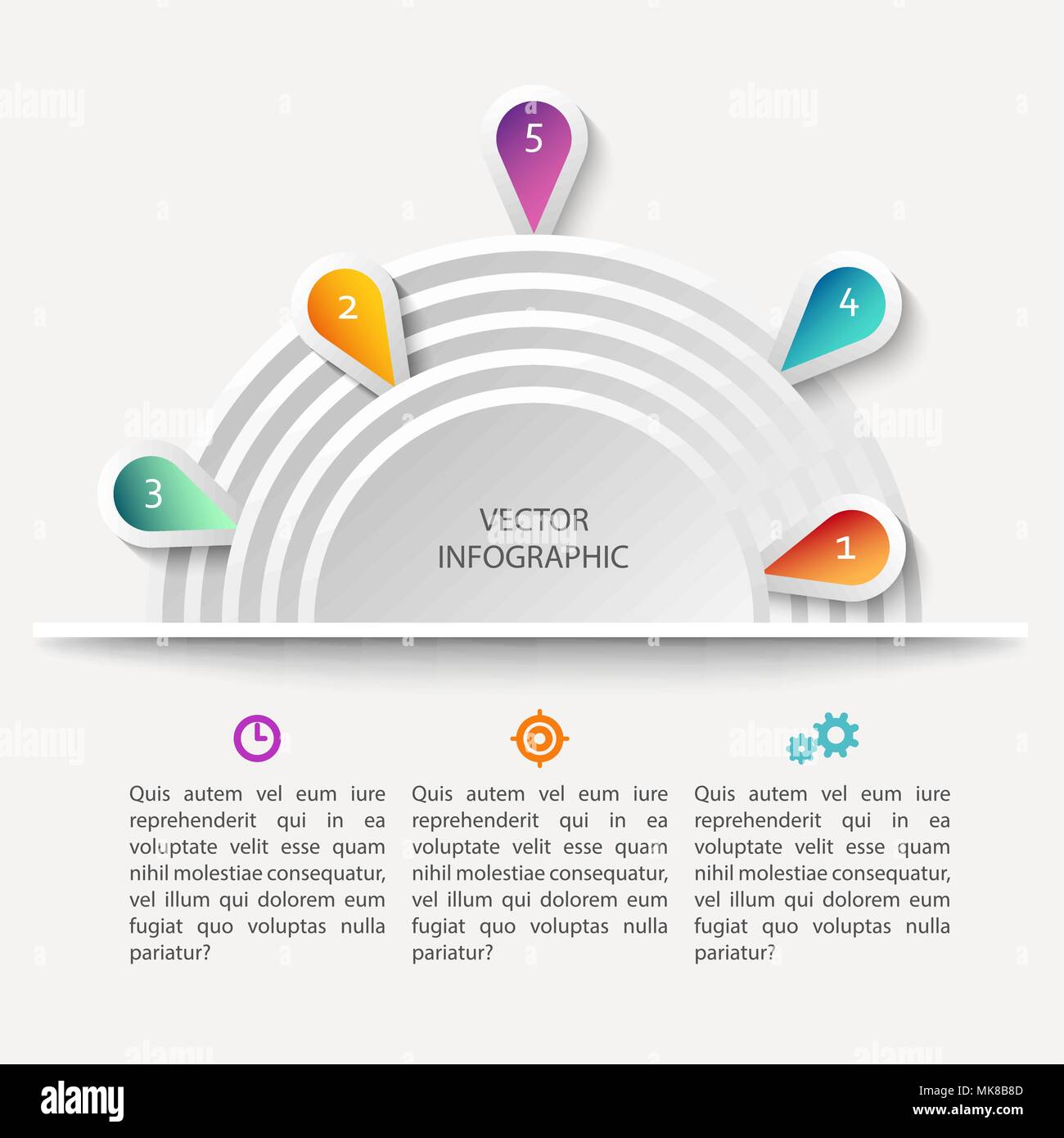 Geometric infographic concept Stock Vector