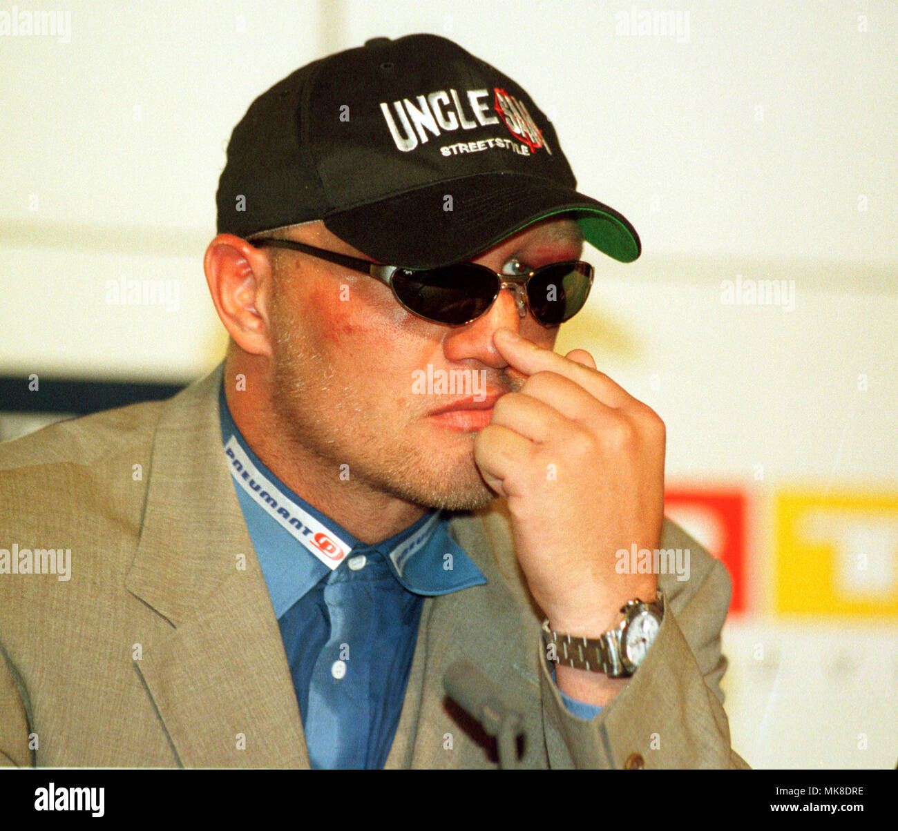 Boxing: Kšln Arena Cologne Germany 25.9.1999, EBU European Championship fight Axel Schulz (GER) vs Wladimir Klitschko (UKR) --- Axel Schulz after the fight Stock Photo