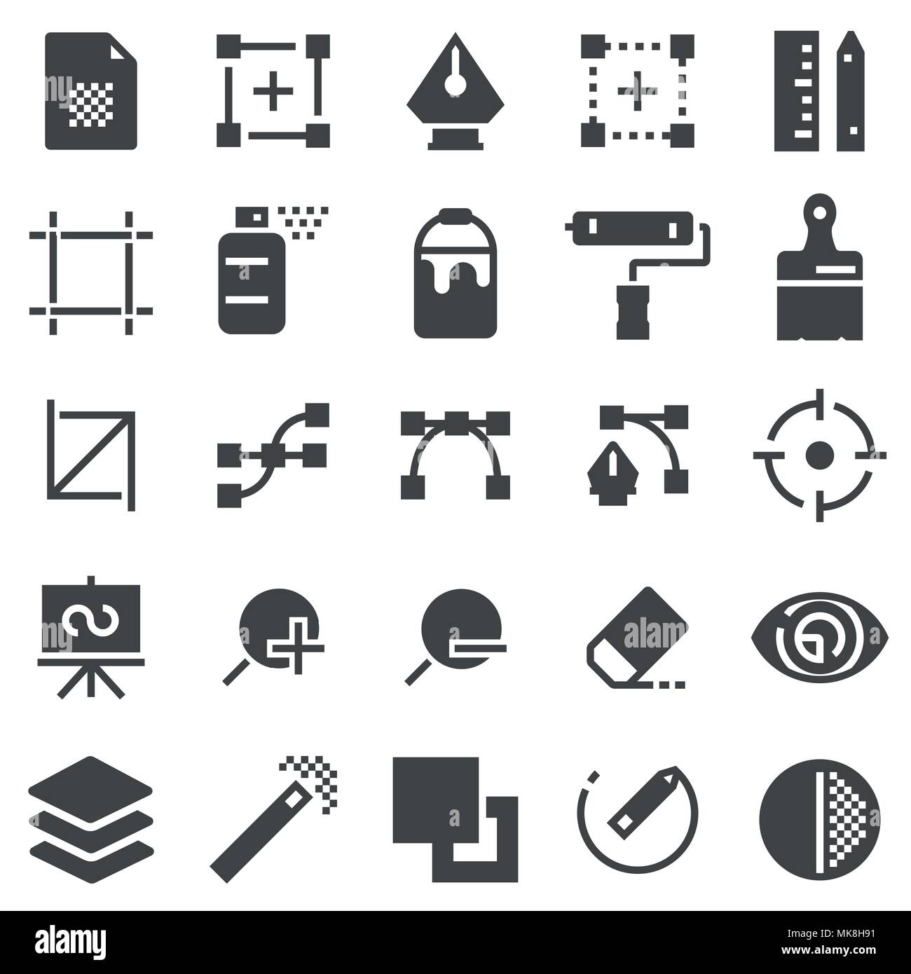 Vector graphic design, creative package, stationary, software and more Stock Vector