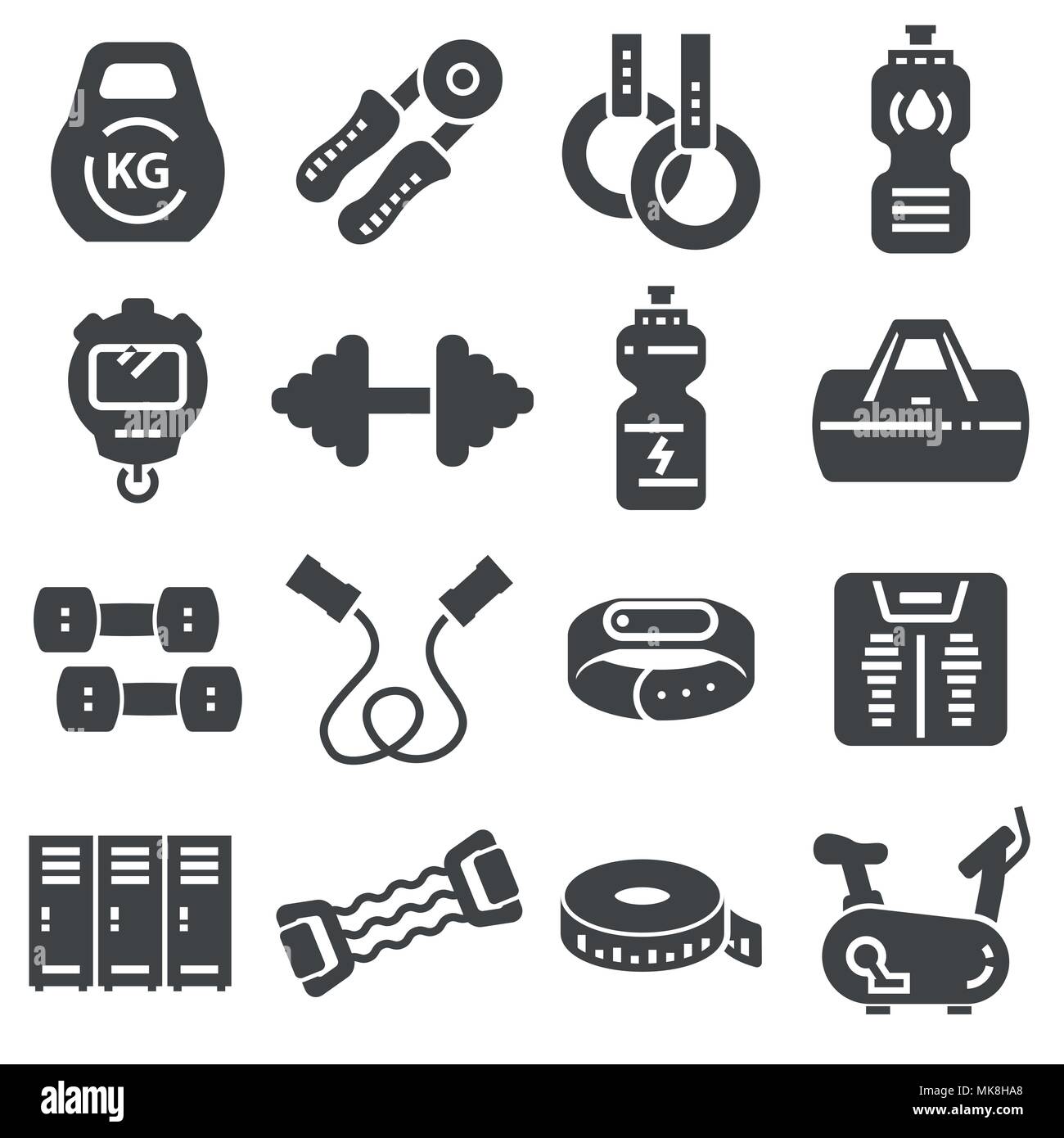 Fitness and Sport vector icons for web and mobile Stock Vector Image ...