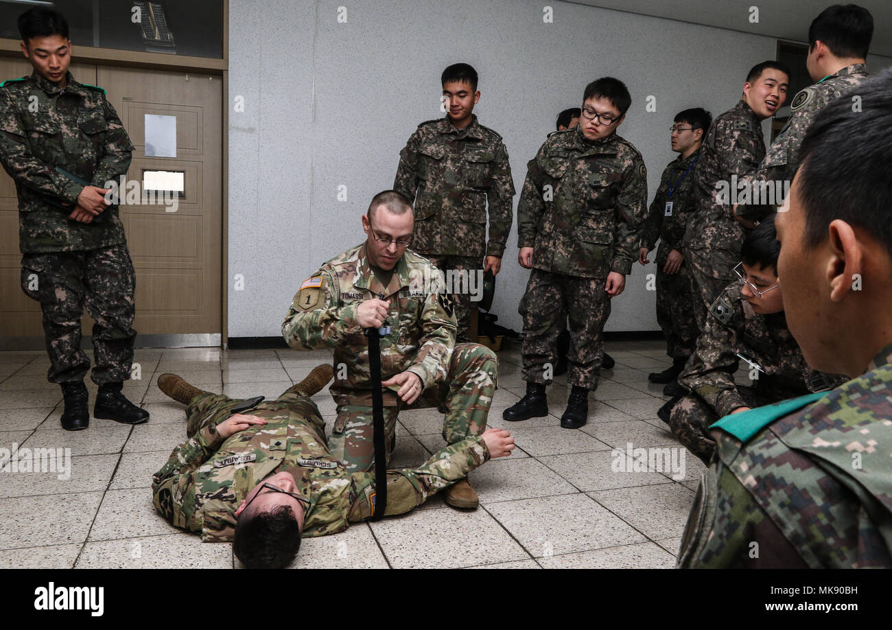 Soldiers With 5th Republic Of Korea Army Infantry Division Observe 