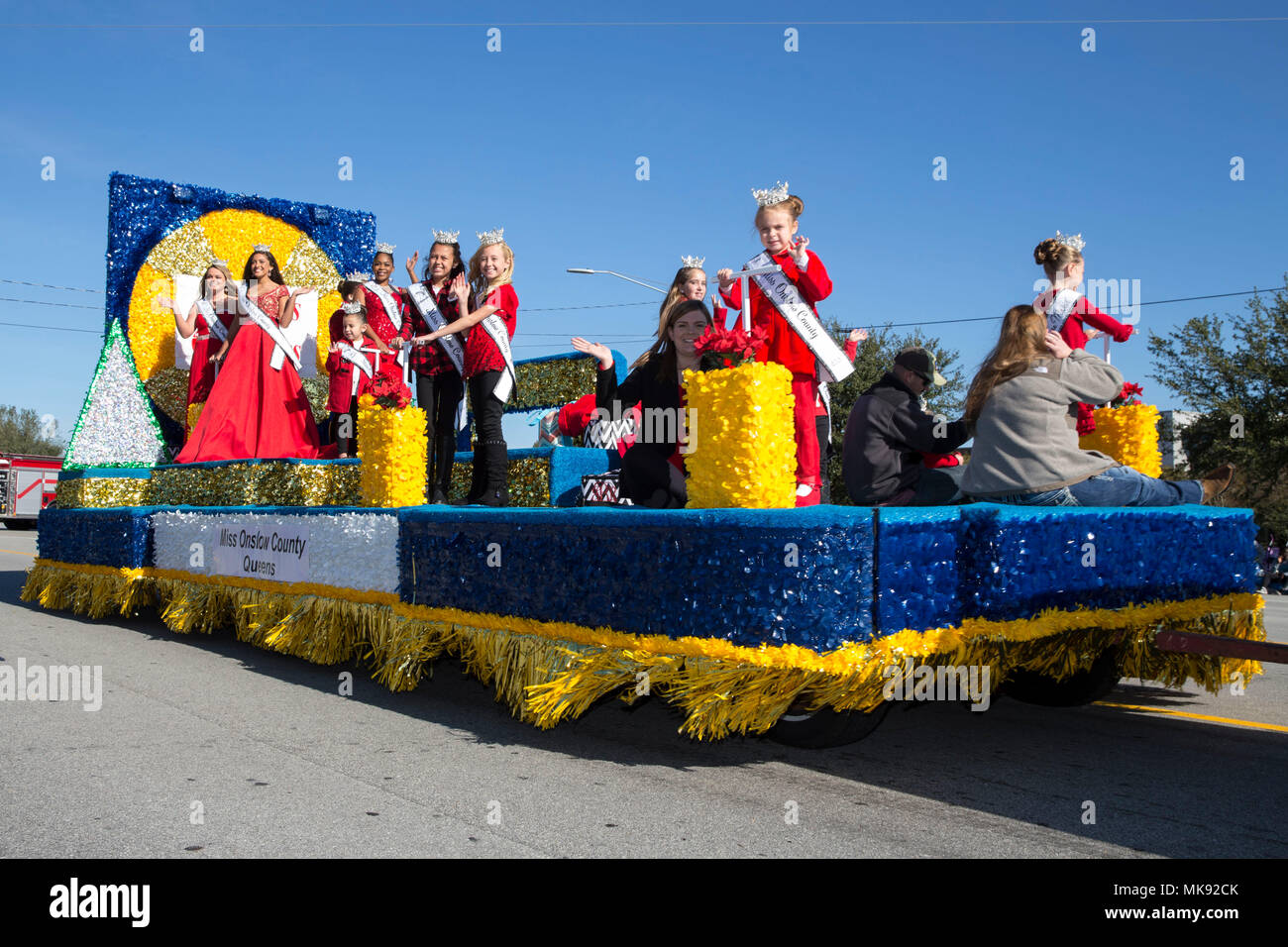 Jacksonville Nc Christmas Parade 2022 Miss Onslow County Queens Present Their Float During The Holiday Parade In  Jacksonville, N.c., Nov 18, 2017. The 62Nd Annual Jacksonville-Onslow Christmas  Holiday Parade Moved Down Western Boulevard With 200 Floats, Patrons,