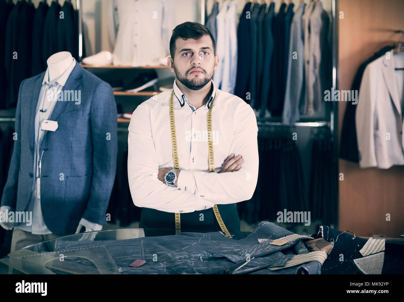 Tailor working in atelier hi-res stock photography and images - Alamy