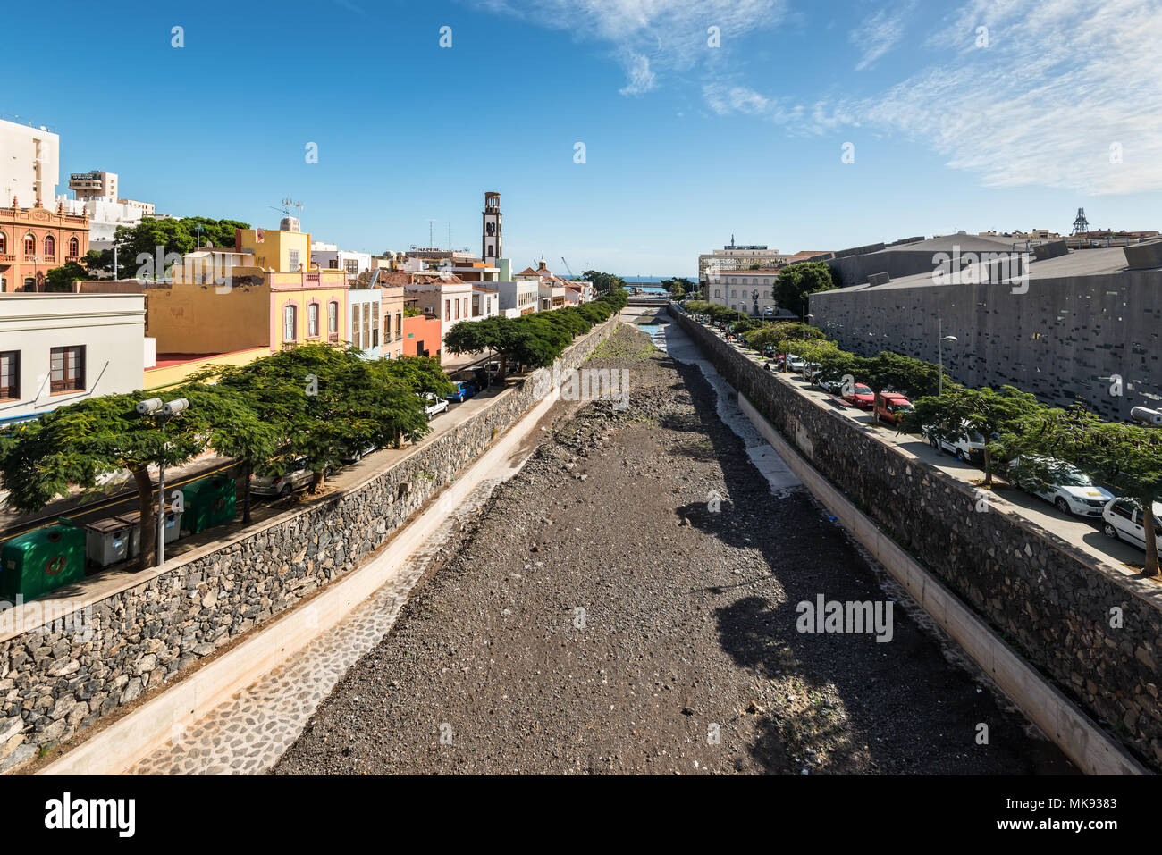 Santa Cruz de Tenerife, Canary Islands, Spain - Desember 11, 2016: The Barranco de los Santos river in Santa Cruz de Tenerife, Canary Islands, Spain. Stock Photo