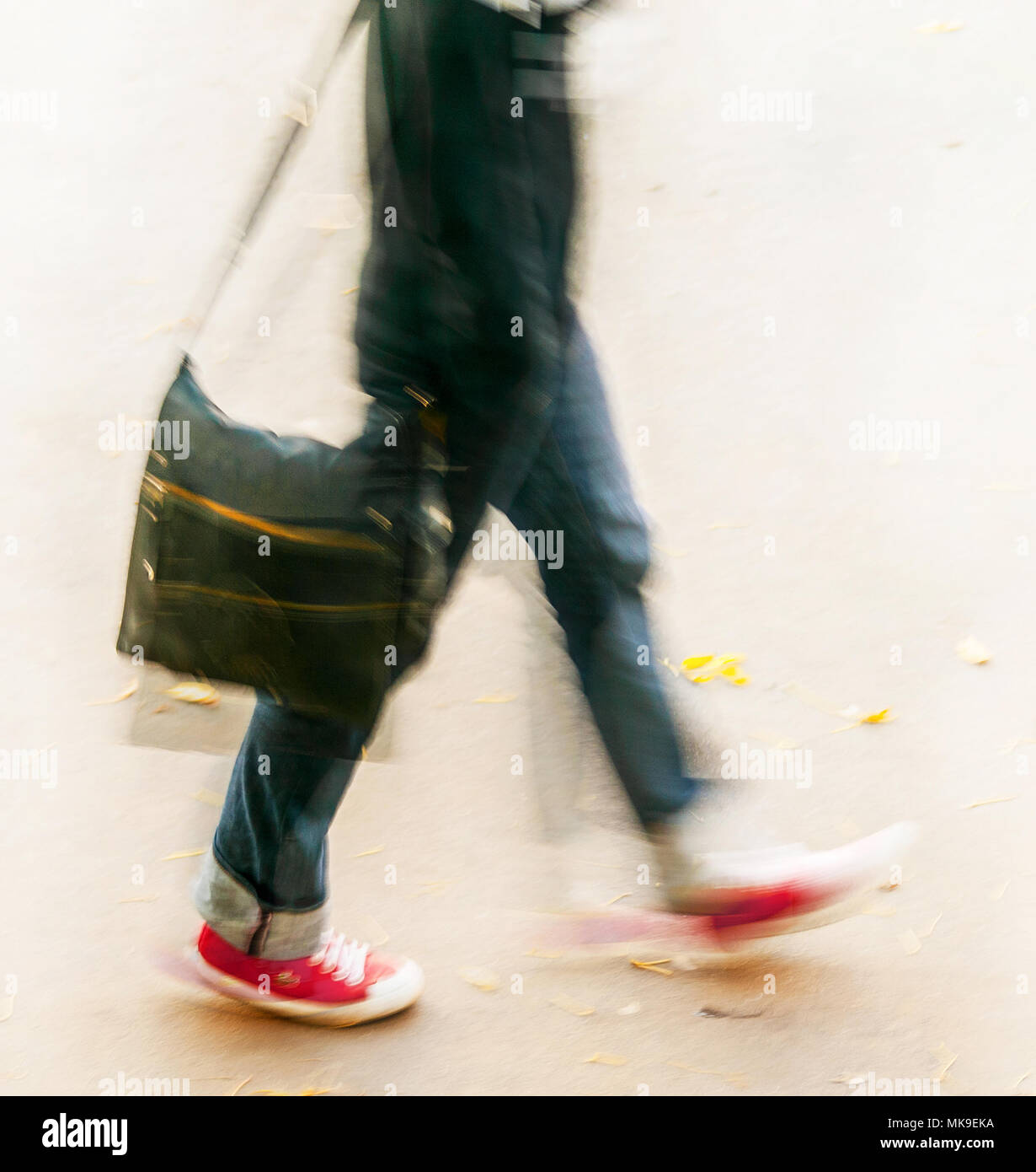 hipster in blurry motion Stock Photo