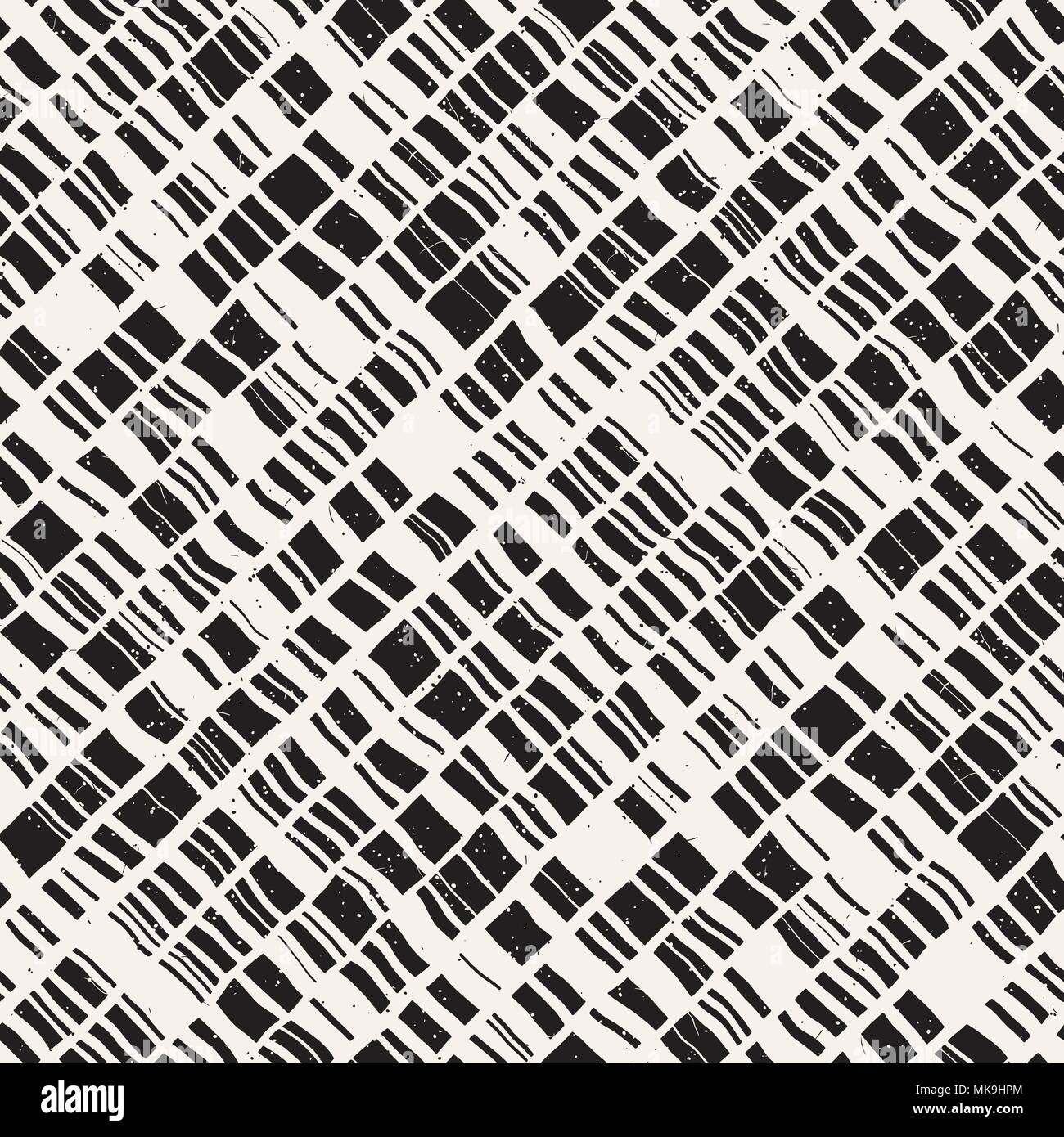 Seamless hand drawn style chevron pattern in black and white. Abstract ...