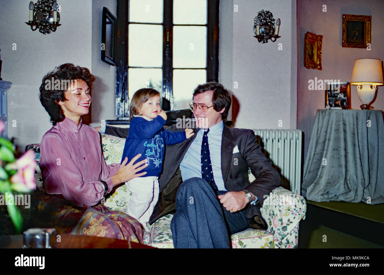 Franz Josef Graf Beissel von Gymnich mit Ehefrau und Tochter