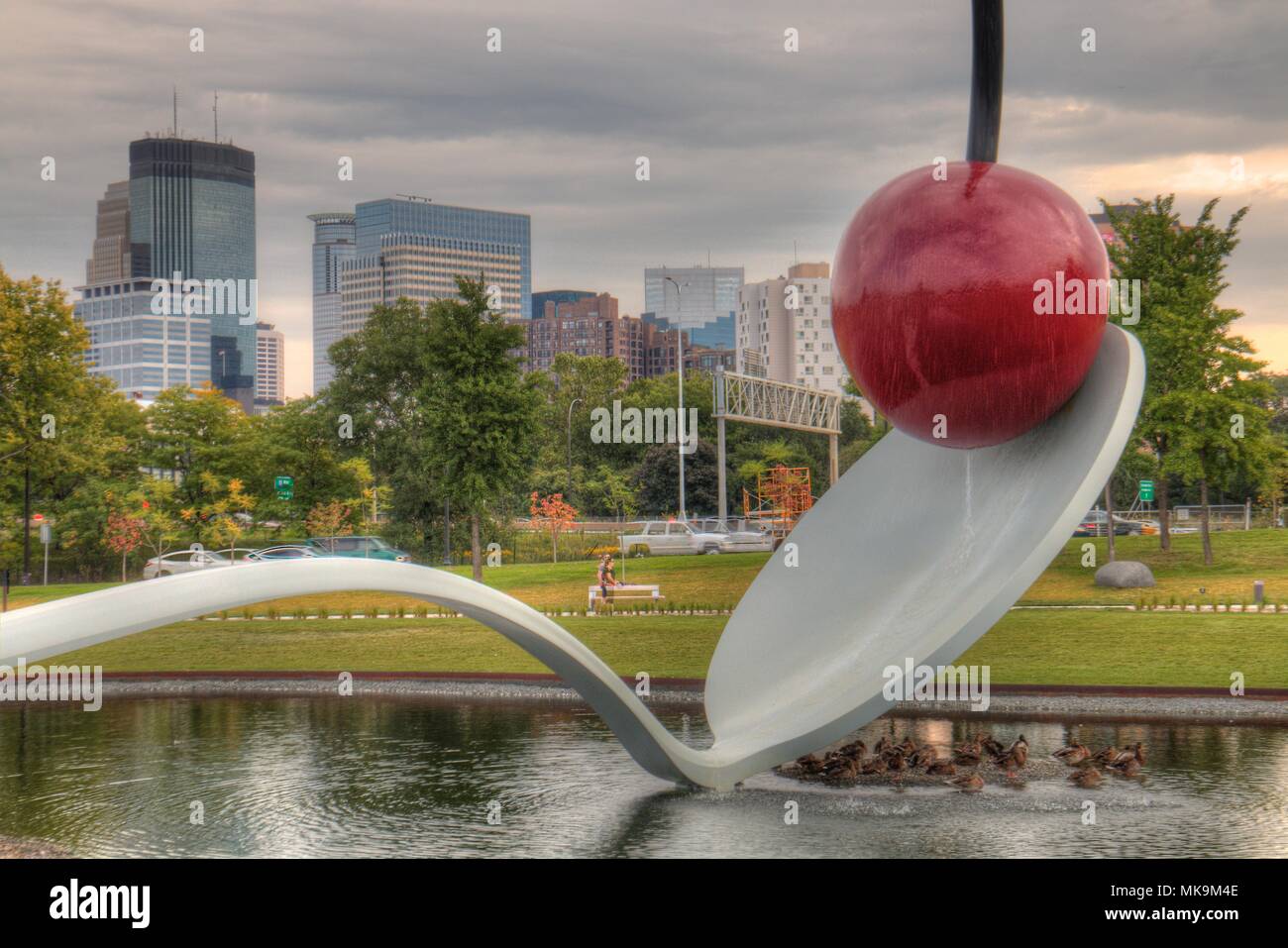 Walker Art Center Sculpture Garden In Minneapolis Minnesota Stock