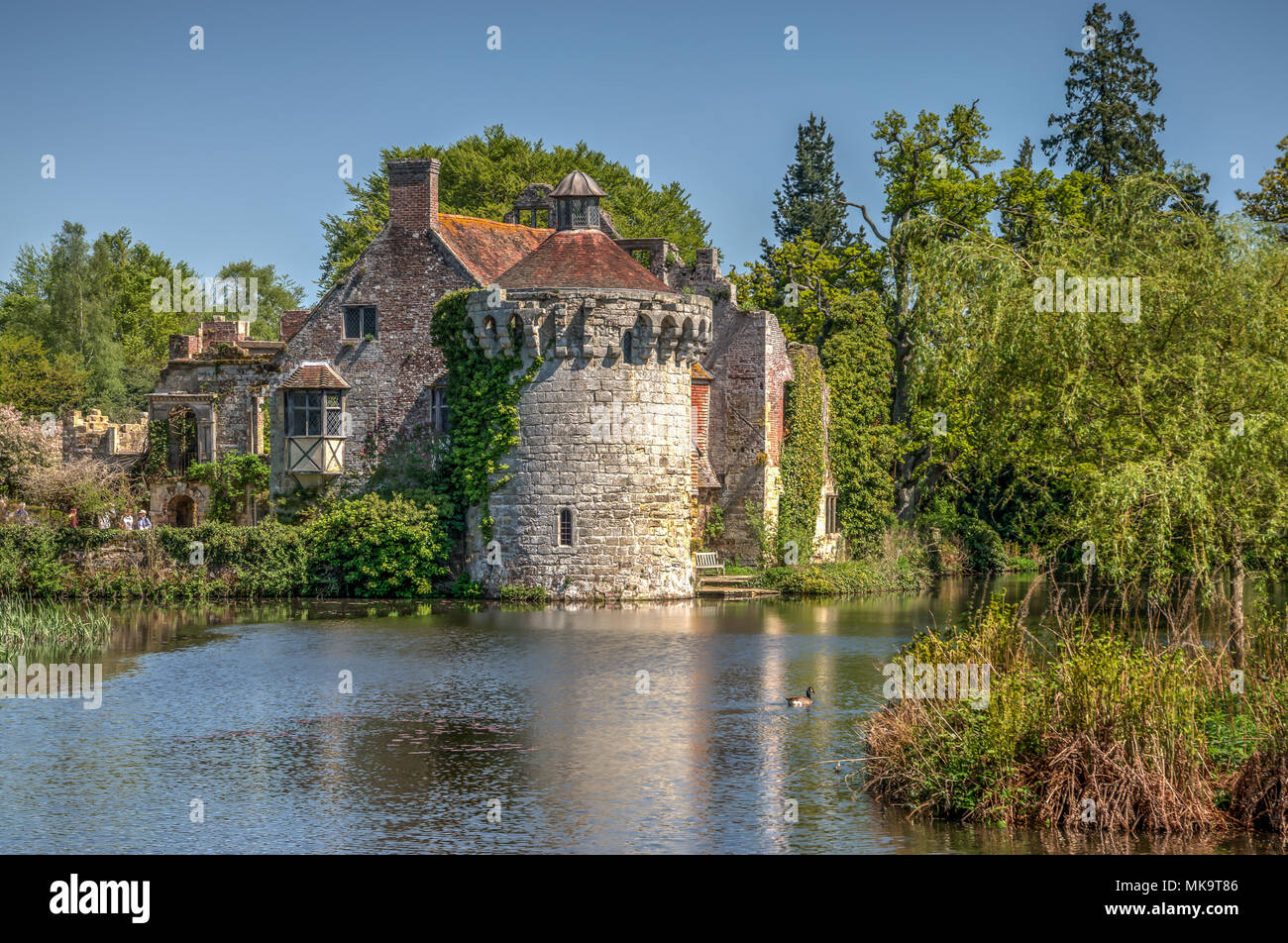 Scotney Castle and tower High Dynamic Range image Stock Photo