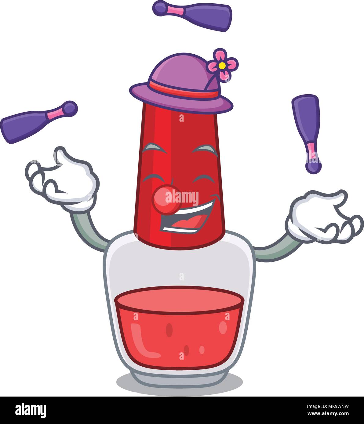 Juggling nail polish mascot cartoon Stock Vector Image & Art Alamy