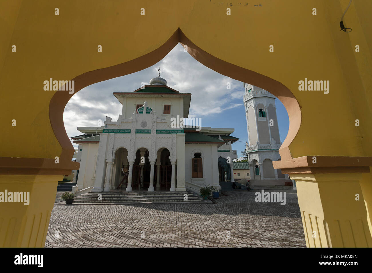 Mosque Baiturrahim, at Aceh district Sumatra, Indonesia Stock Photo