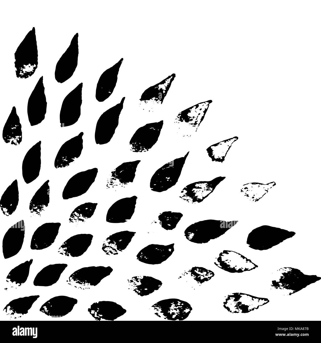 Ink brush background. Vector illustration. Grunge hand drawn watercolor ...
