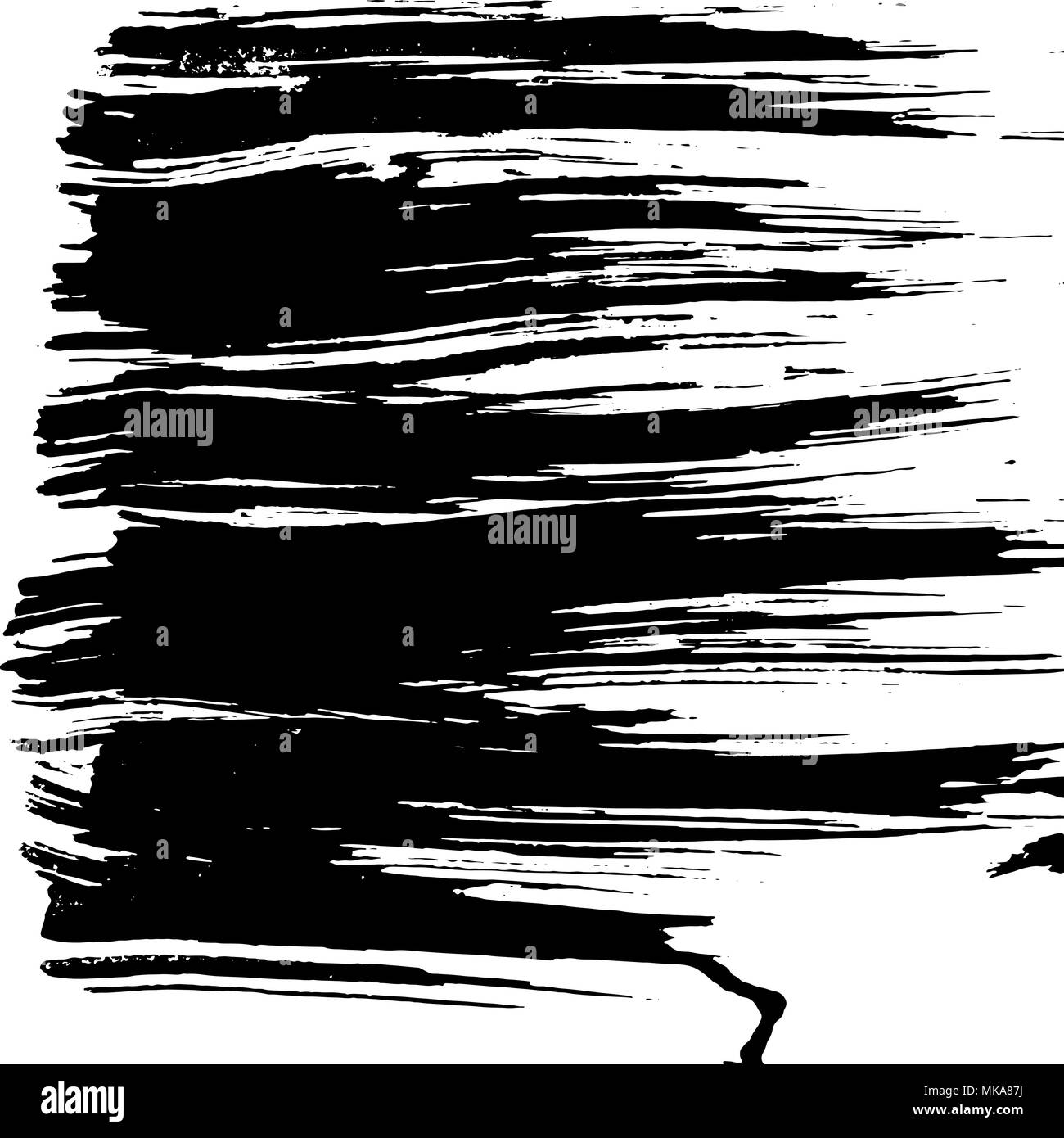 Ink brush background. Vector illustration. Grunge hand drawn watercolor ...