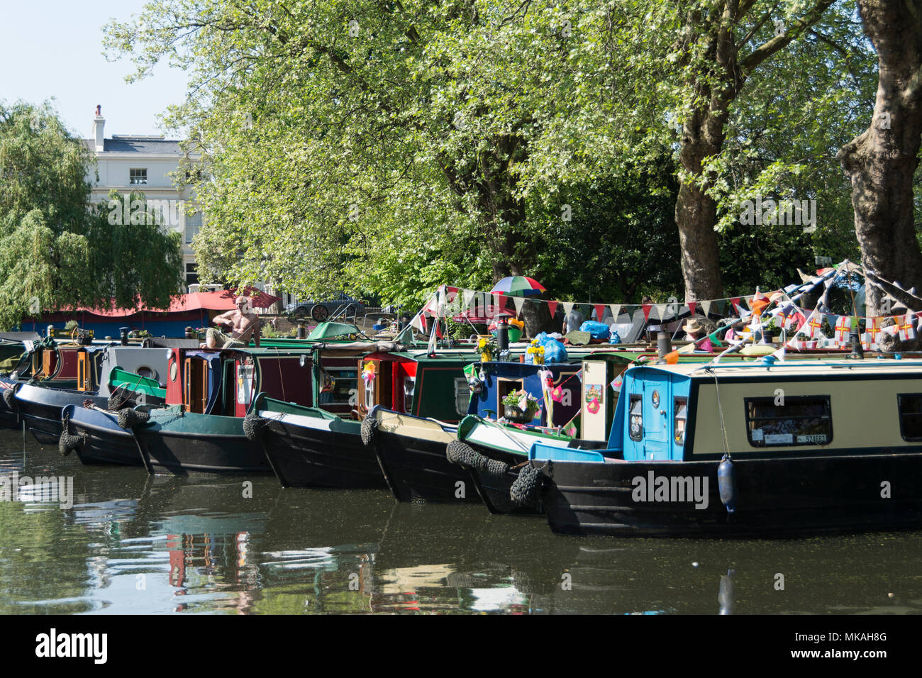 London, England, UK. 7 May, 2018.  Bank Holiday weekend IWA Canalway Cavalcade waterways festival in London's Little Venice. © Benjamin John/ Alamy Live News. Stock Photo