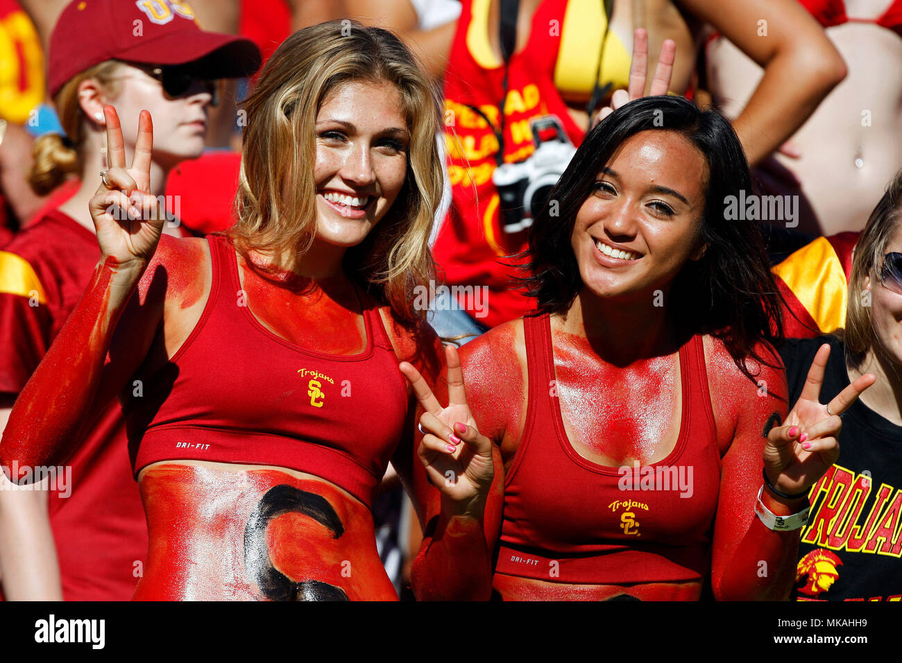 Los Angeles, California, USA. 1st Oct, 2011. USC Trojan fans in action