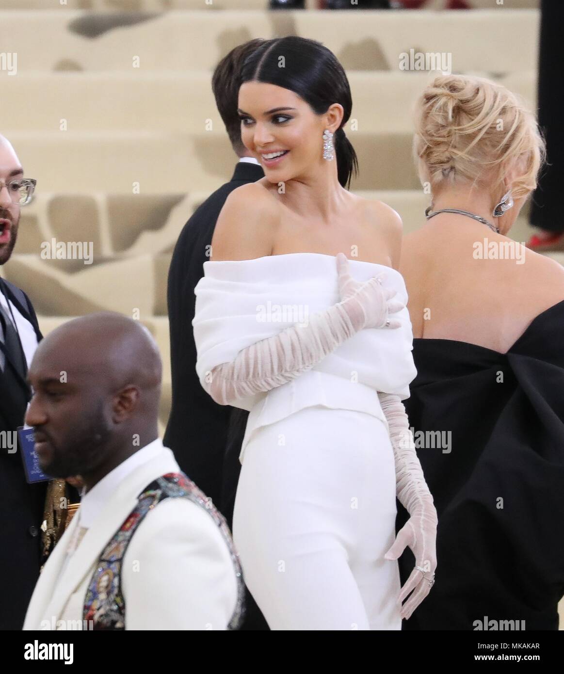 Kendall Jenner and Virgil Abloh attending the Metropolitan Museum of Art  Costume Institute Benefit Gala 2018 in New York, USA. PRESS ASSOCIATION  Photo. Picture date: Monday May 7, 2018. See PA story