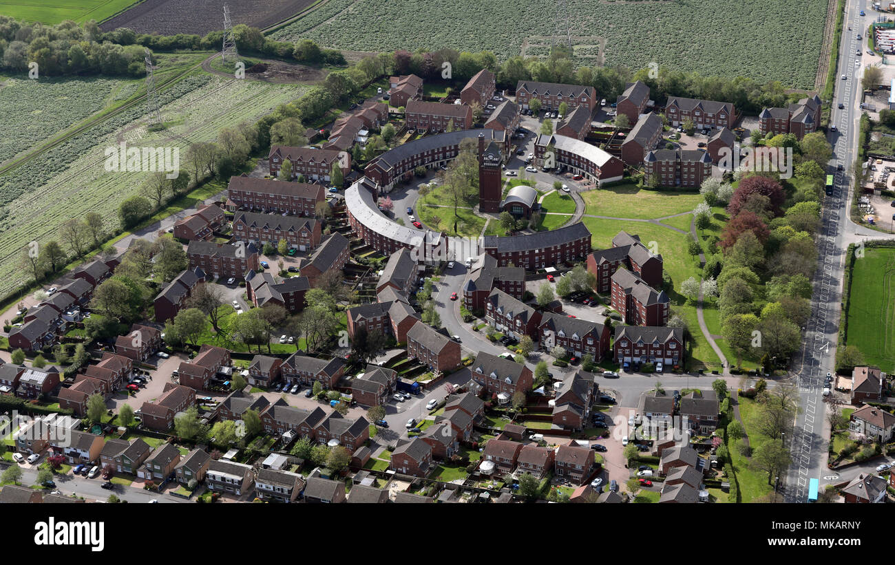 aerial view of the Castle Lodge development at Rothwell, Leeds Stock