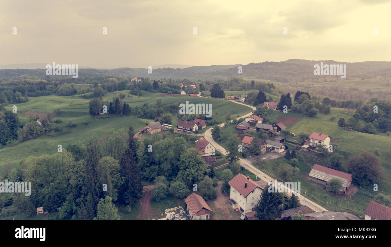 Aerial drone flight above ripe hi-res stock photography and images - Alamy