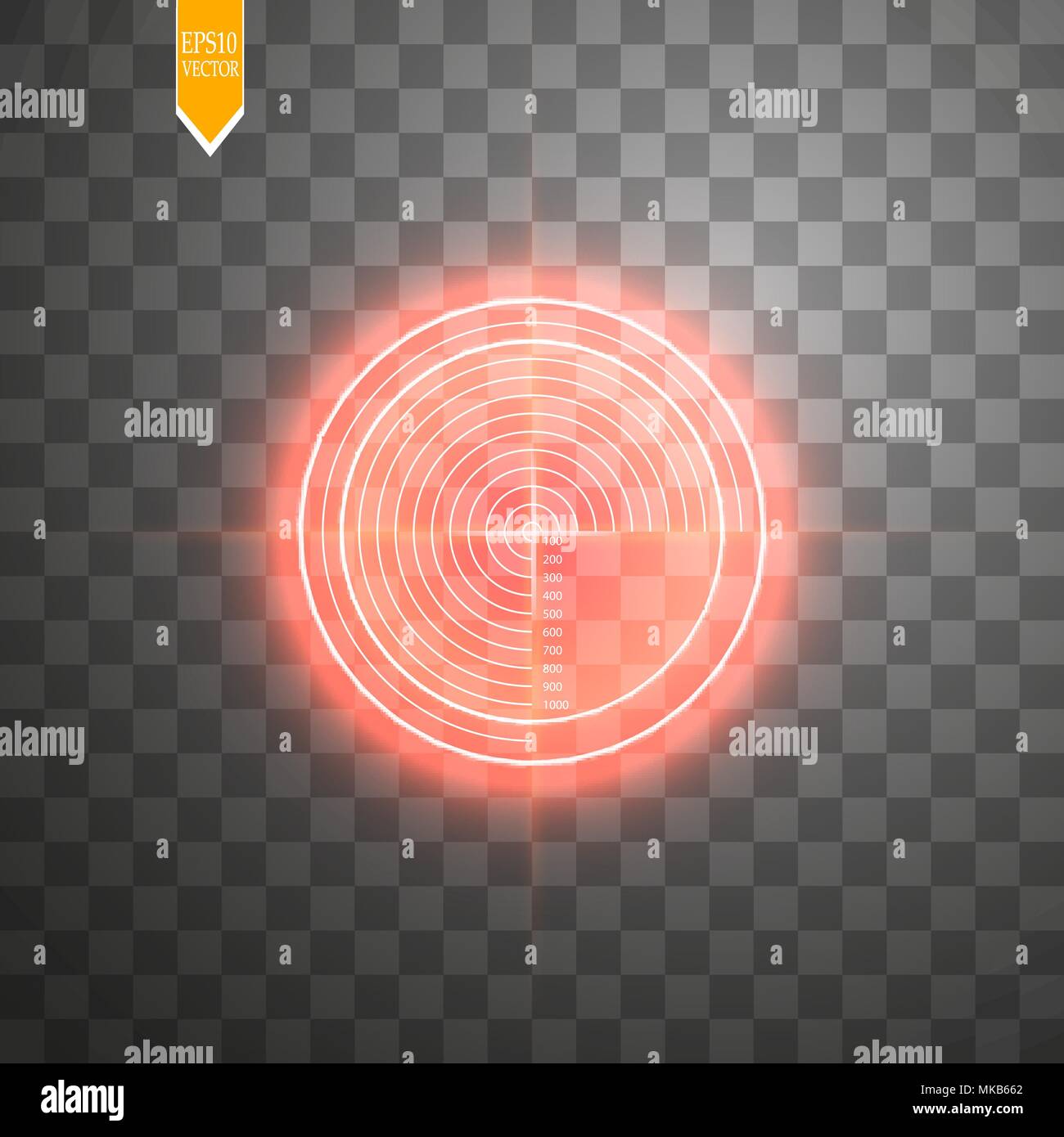Neon Target isolated. Game Interface Element. Vector illustration Stock ...