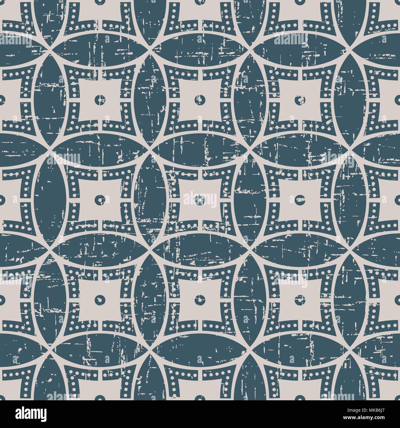 Worn out antique seamless background Round Circle Cross Frame Dot Line ...