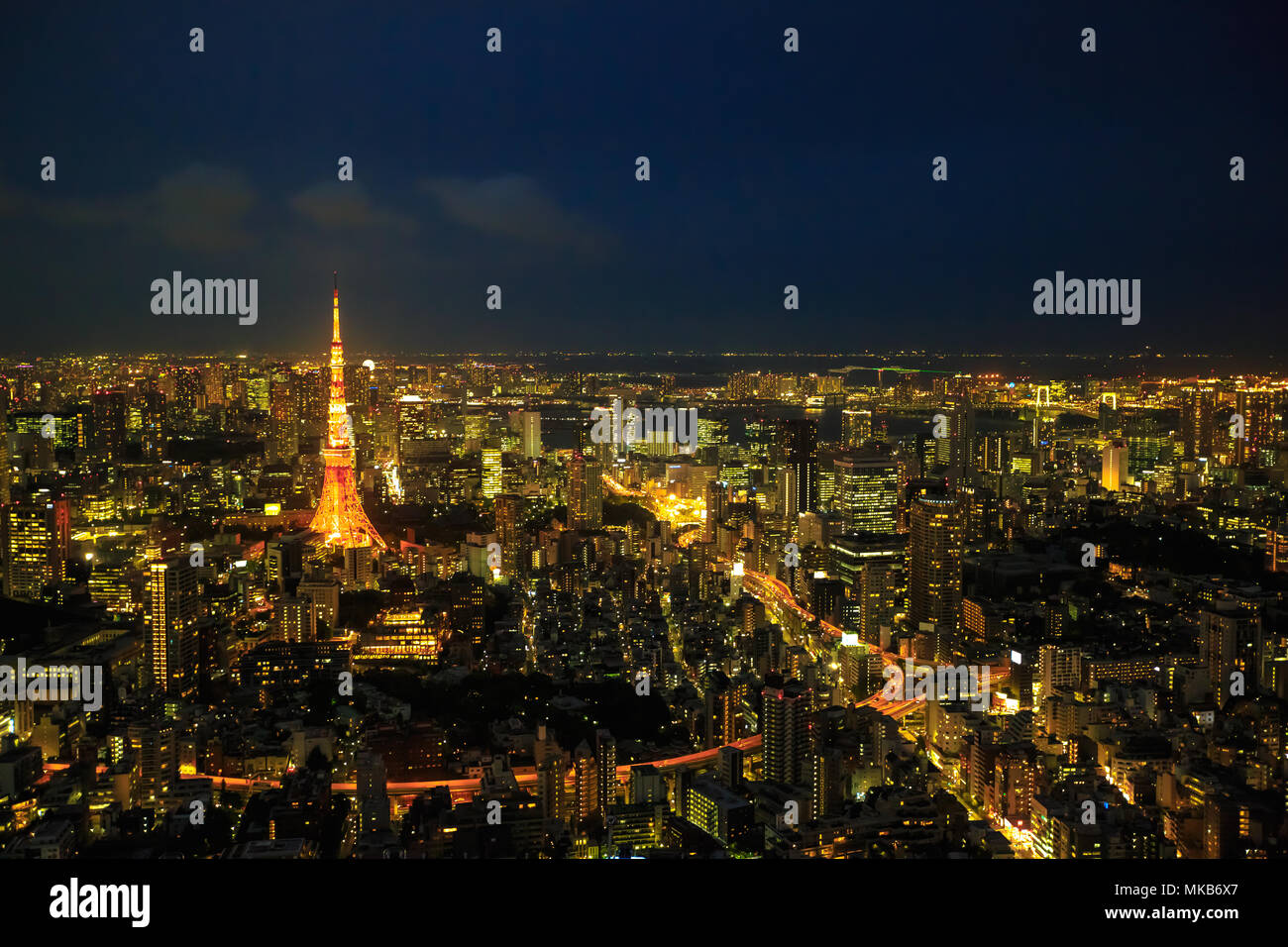 Aerial View Of Tokyo Skyline At Night With Illuminated Iconic Tokyo Tower In Minato District Tokyo Japan Stock Photo Alamy Aerial View Of Tokyo Skyline At Night With Illuminated Iconic Tokyo Tower In Minato District Tokyo Japan Stock Photo Alamy