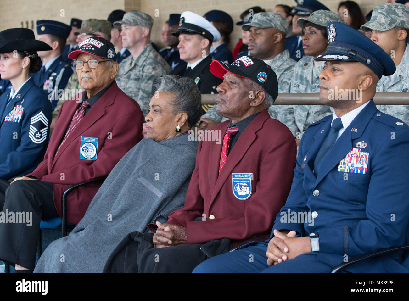 Tuskegee Airmen attending Air Force BMT Graduation Stock Photo Alamy