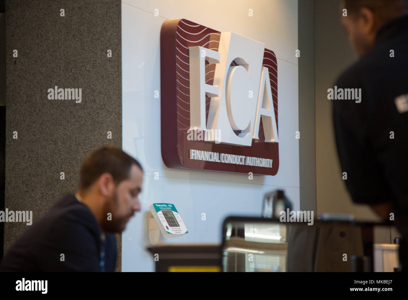 Financial Conduct Authority (FCA) offices, North Colonnade, Docklands, London Stock Photo