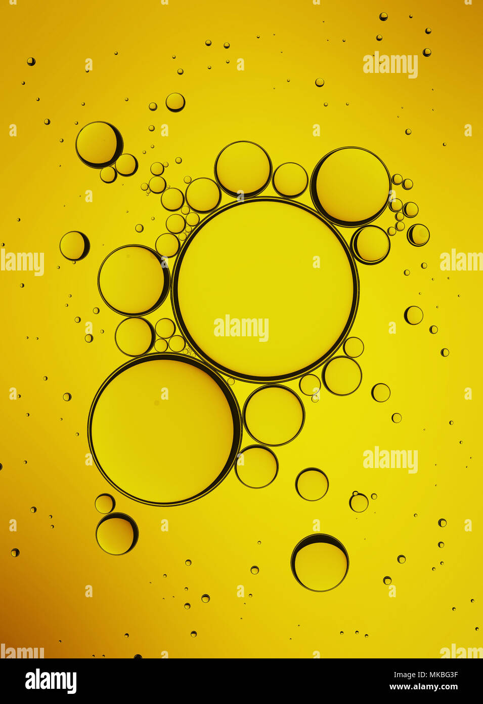 Oil Bubbles Isolated on White Background, Closeup Collagen Emulsion in ...