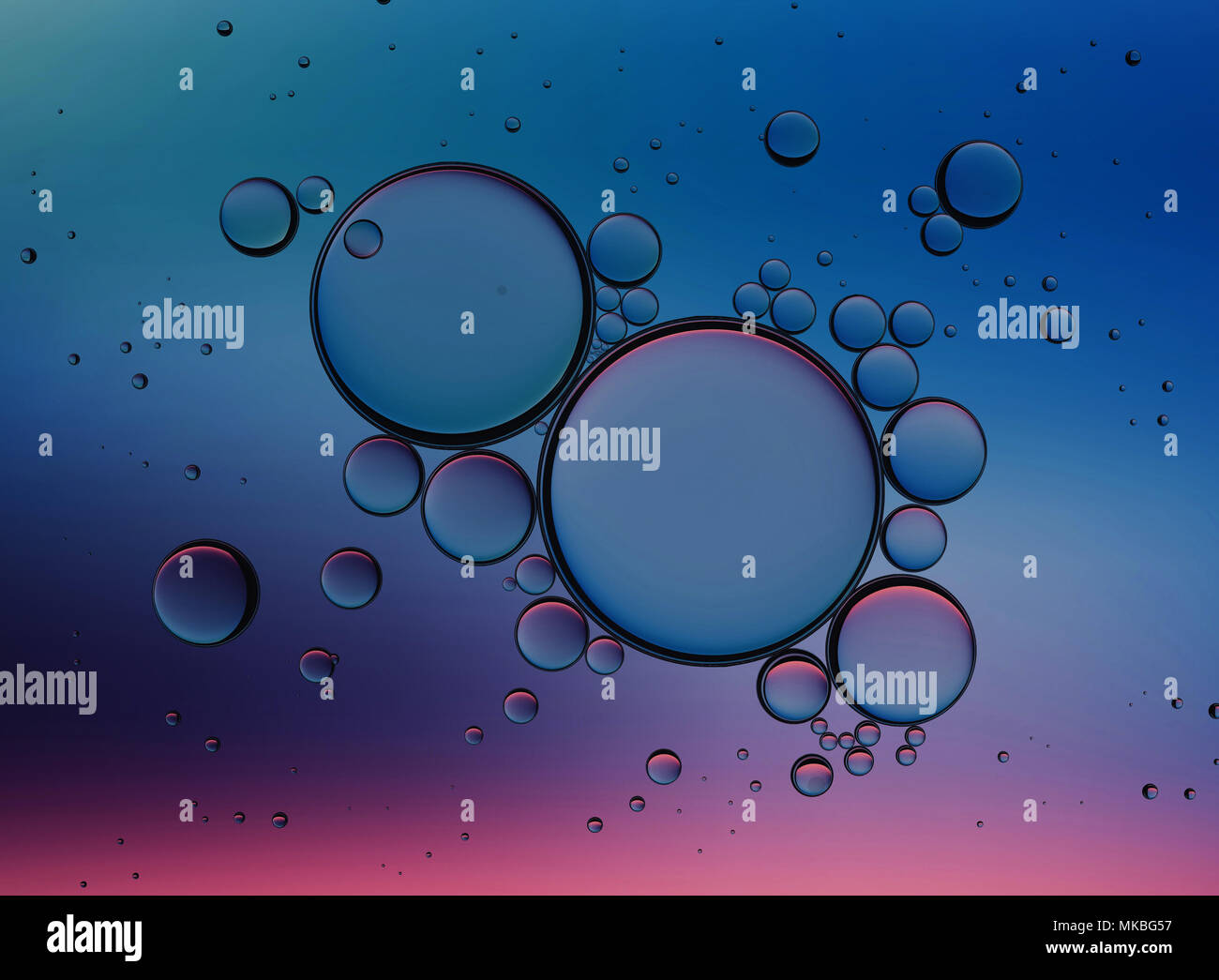 Oil Bubbles Isolated on White Background, Closeup Collagen Emulsion in ...