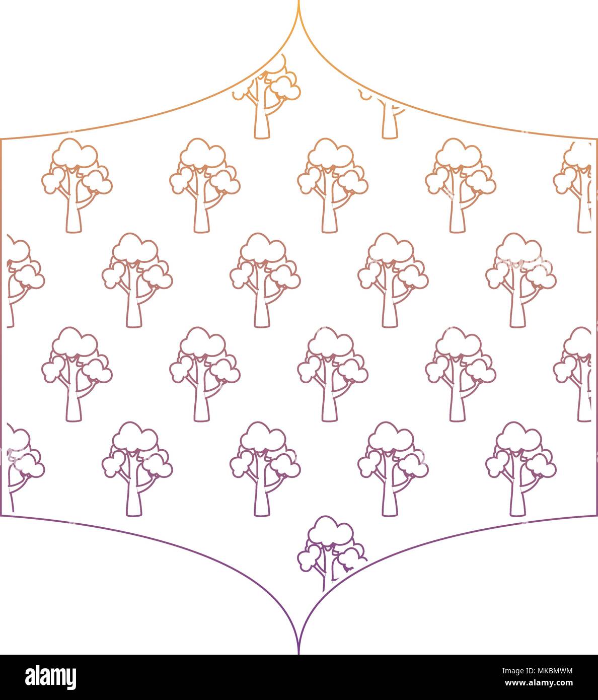 arabic frame with trees design over white background, colorful design ...